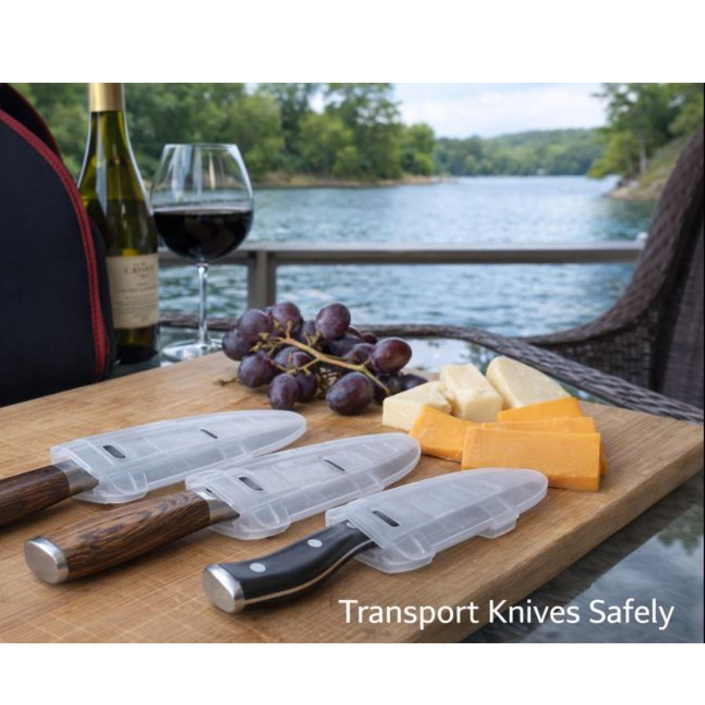 Agilux Blade Guard 10" Knife Blade Protector Made in USA Safe Storage and Transport for Kitchen Knives Protects Edges in Drawers Travel Camping RV