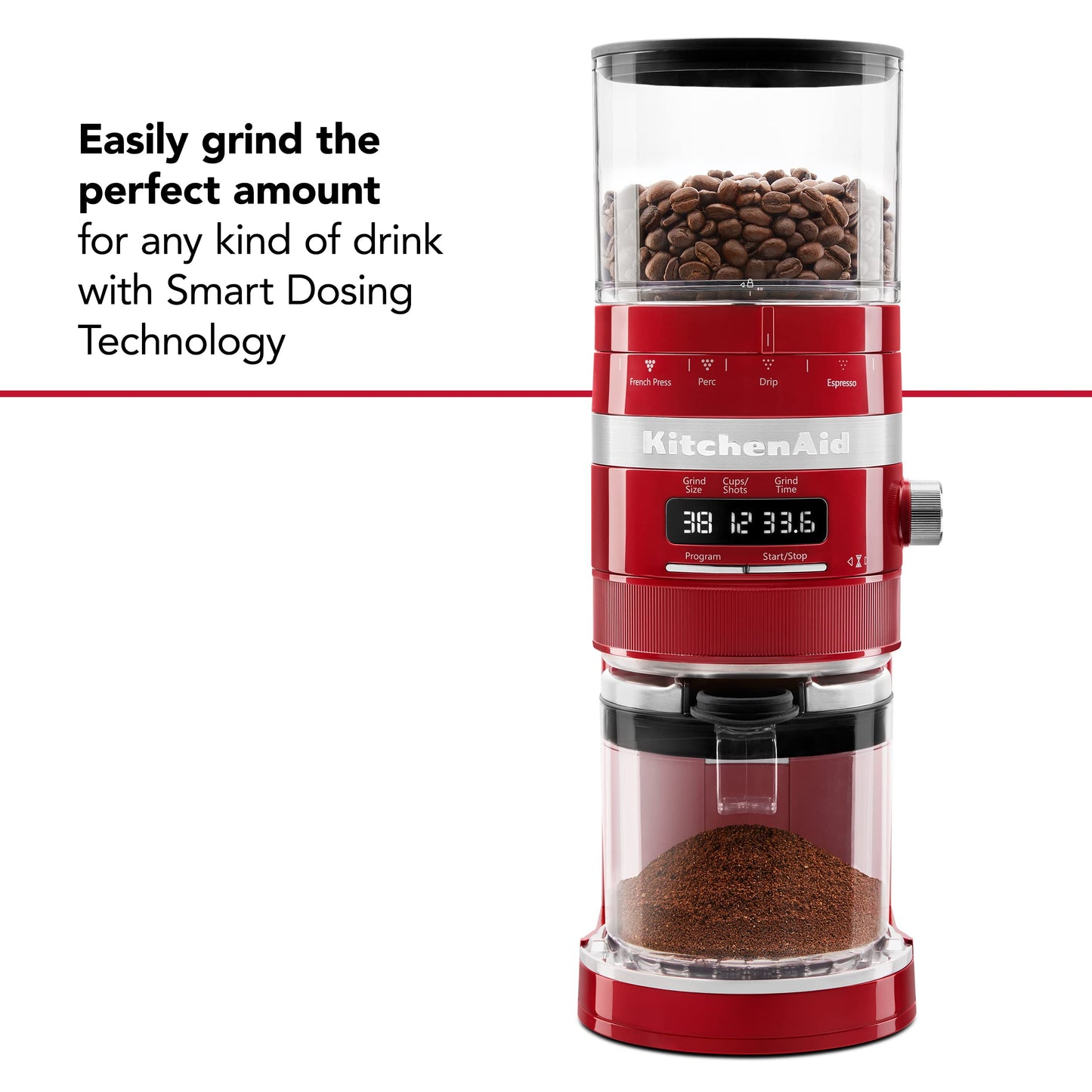 KitchenAid Burr Coffee Grinder - KCG8433 - Empire Red