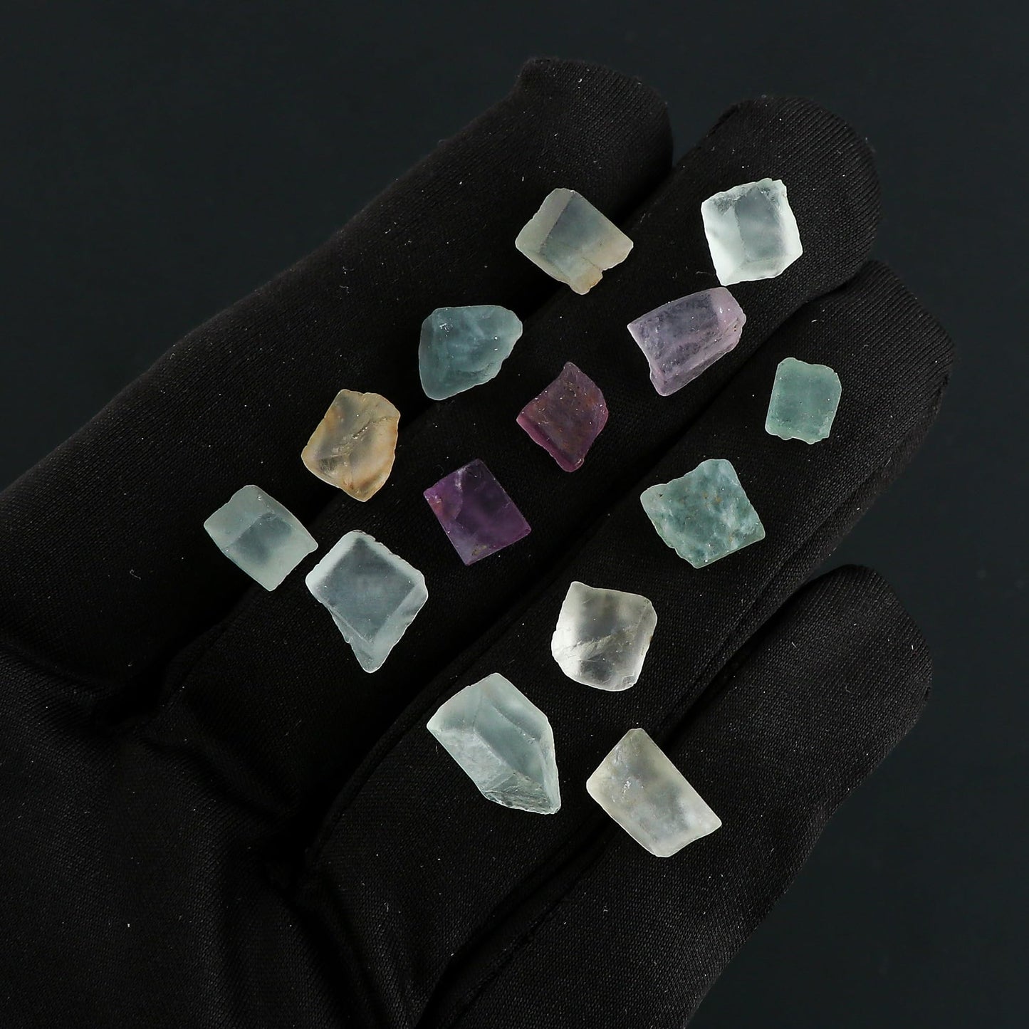 CRYSTALIS Wholesale 50 carats Natural Multi Fluorite Raw Crystals, Loose Gemstone, Bulk Rough Jewelry Making Supply, Chakra Healing Raw Stones, Wire Wrapping, DIY, Gem Collection