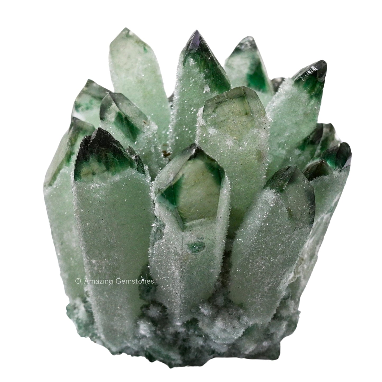 Amazing Gemstone Large Green Quartz Crystal Cluster Points for Meditation, Home Decor and Gift - Natural Quartz Crystals and Healing Stones for Enhance Energy with Large Crystals Points