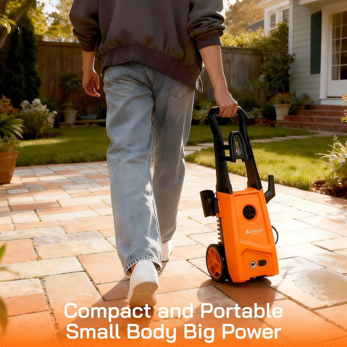 Electric Pressure Washer Power Washer Electric Powered Power Wash Power Washers with Adjustable Nozzle, Pressure Cleaning Machine with Foam Cannon for Cars, Fences, Driveways, Patios, Home Cleaning