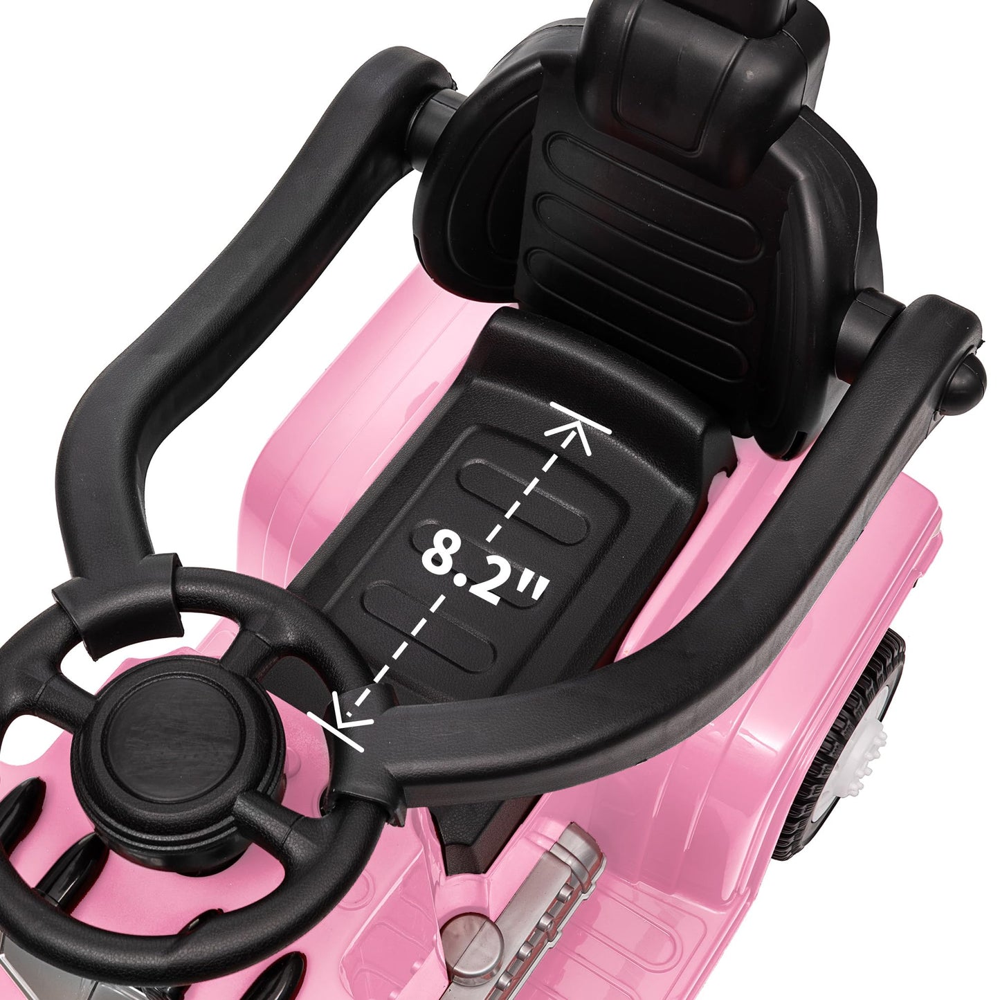 Outfunny 3-in-1 Ride on Push Car for Toddler with Handle, Toddler Ride on Toy for Girls Aged 1-3, Stroller Sliding Walking Car w/Music and Horn - Pink