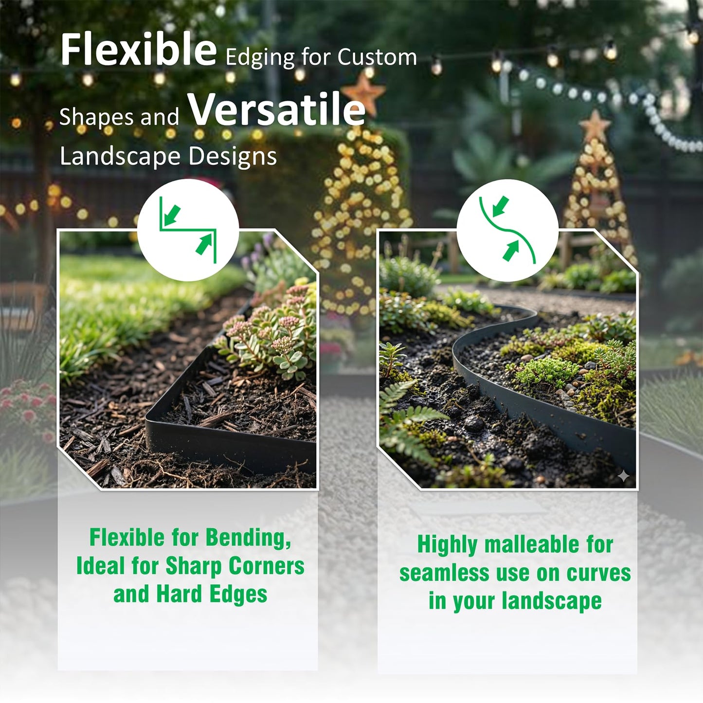 33ft. Galvanized Steel Landscape Edging (10-Pack) โ 40" Metal Edging for Landscaping with 11 Stakes, Hammer-in Metal Landscaping Edging for Yard Pathway & Flower Beds โ Lawn Edge for Garden Design