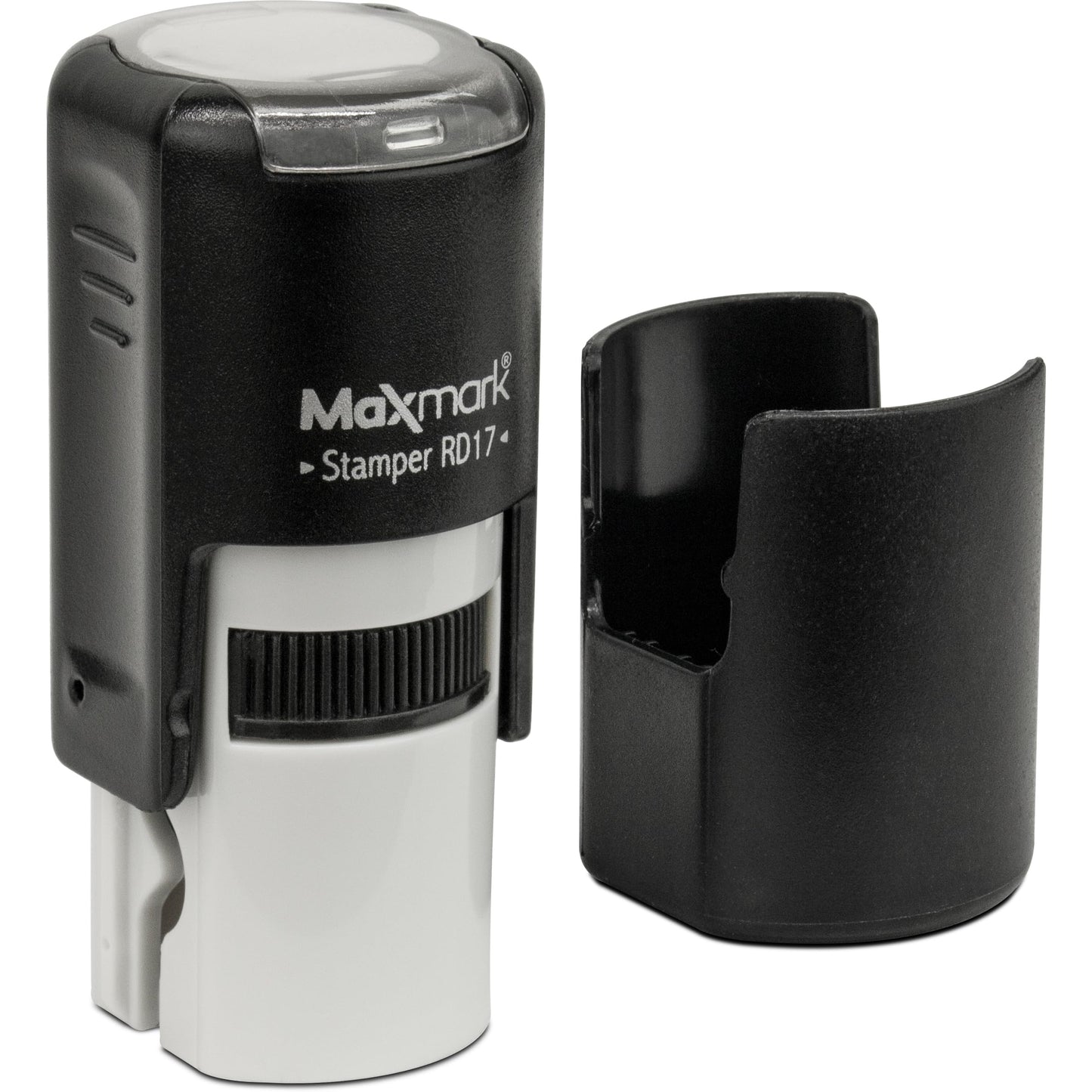 MaxMark Round Self Inking Halloween Stamp - Crow - Black Ink