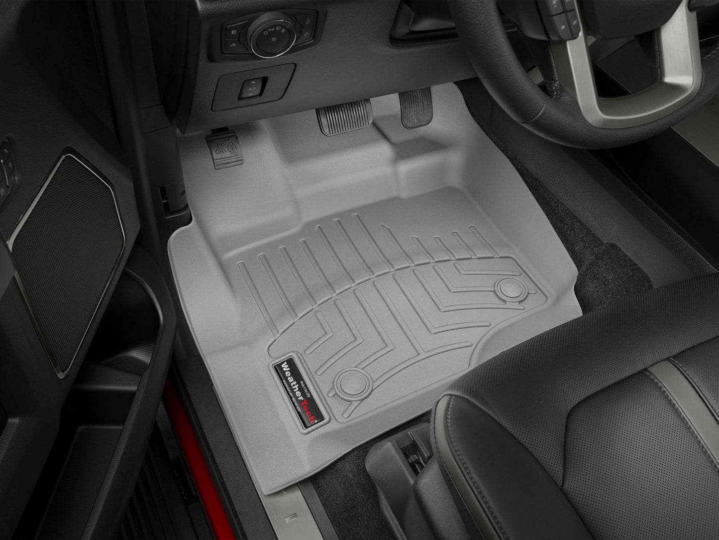WeatherTech Custom Fit FloorLiners for Ford Super Duty, Super Duty, Super Duty - 1st & 2nd Row (441012-1-3), Black