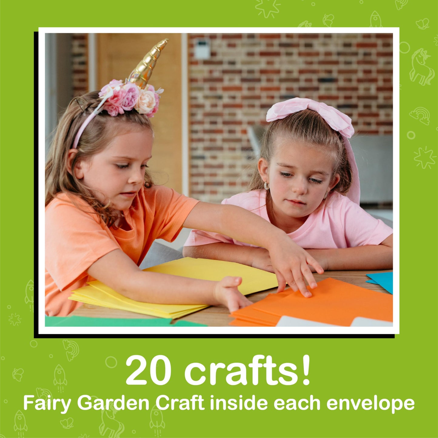 Craftikit® 20 Award-Winning Fairy Garden Crafts for Kids - 20 All-Inclusive Fun Paper Toddler Crafts, Fairy Garden Kit for Kids Ages 3-10