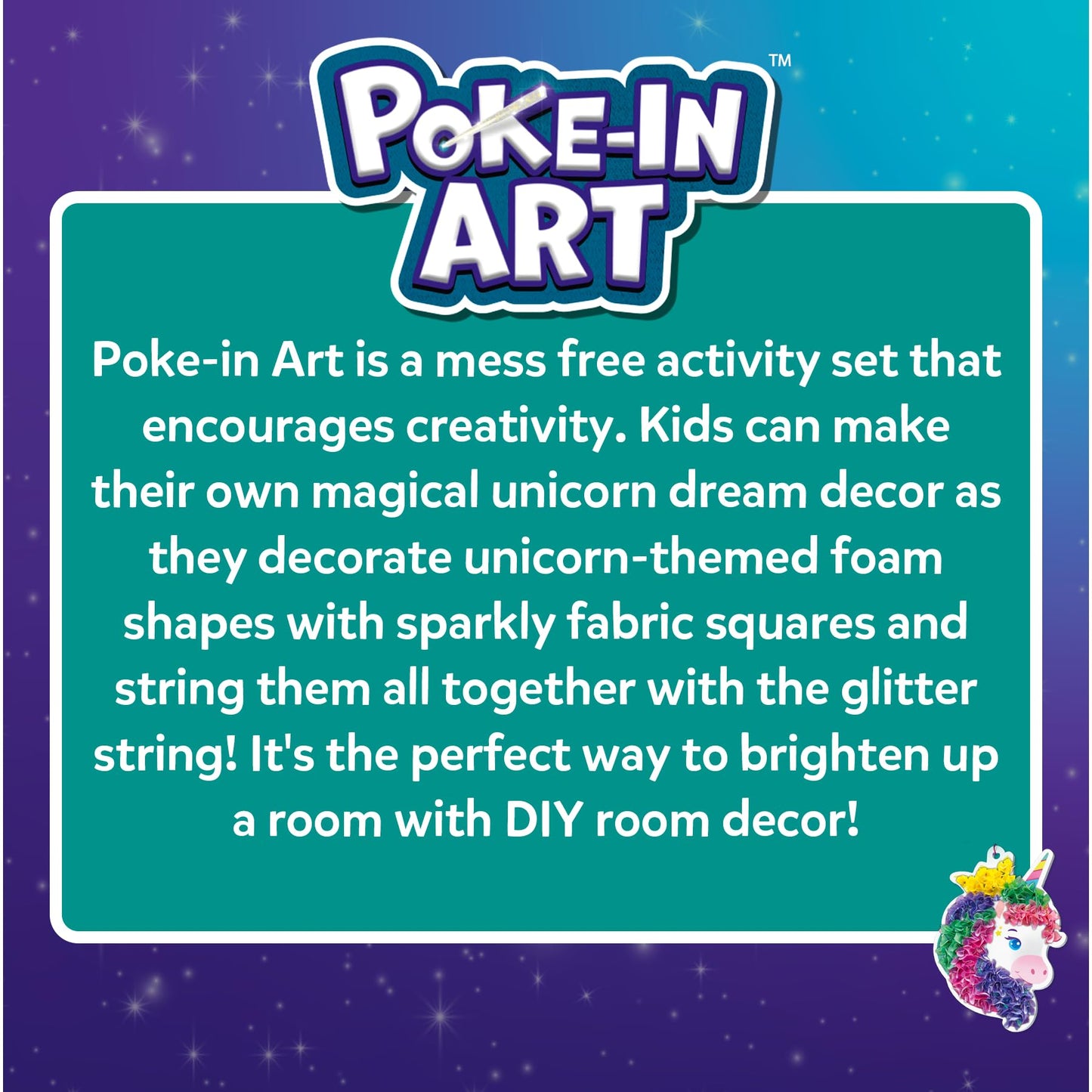 Skillmatics Poke-in Art - Magical Unicorn Dream Decor, Mess-Free Fun for Kids, DIY Wood Craft Kits, Screen-Free Activity, Gifts for Ages 4, 5, 6, 7, 8, 9