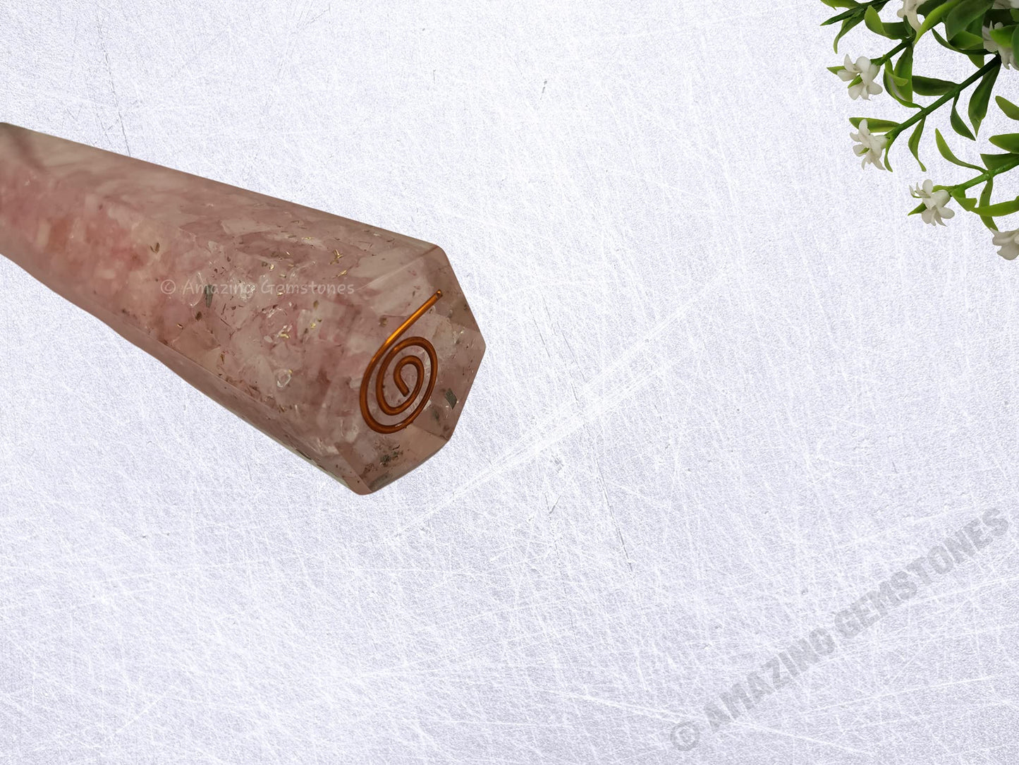 Amazing Gemstone Rose Quartz Crystal Orgonite Towers - Natural Healing Crystal Point Obelisk for Reiki Healing and Crystal Grid (4.5 Inch to 5 Inch, Pack of 1)