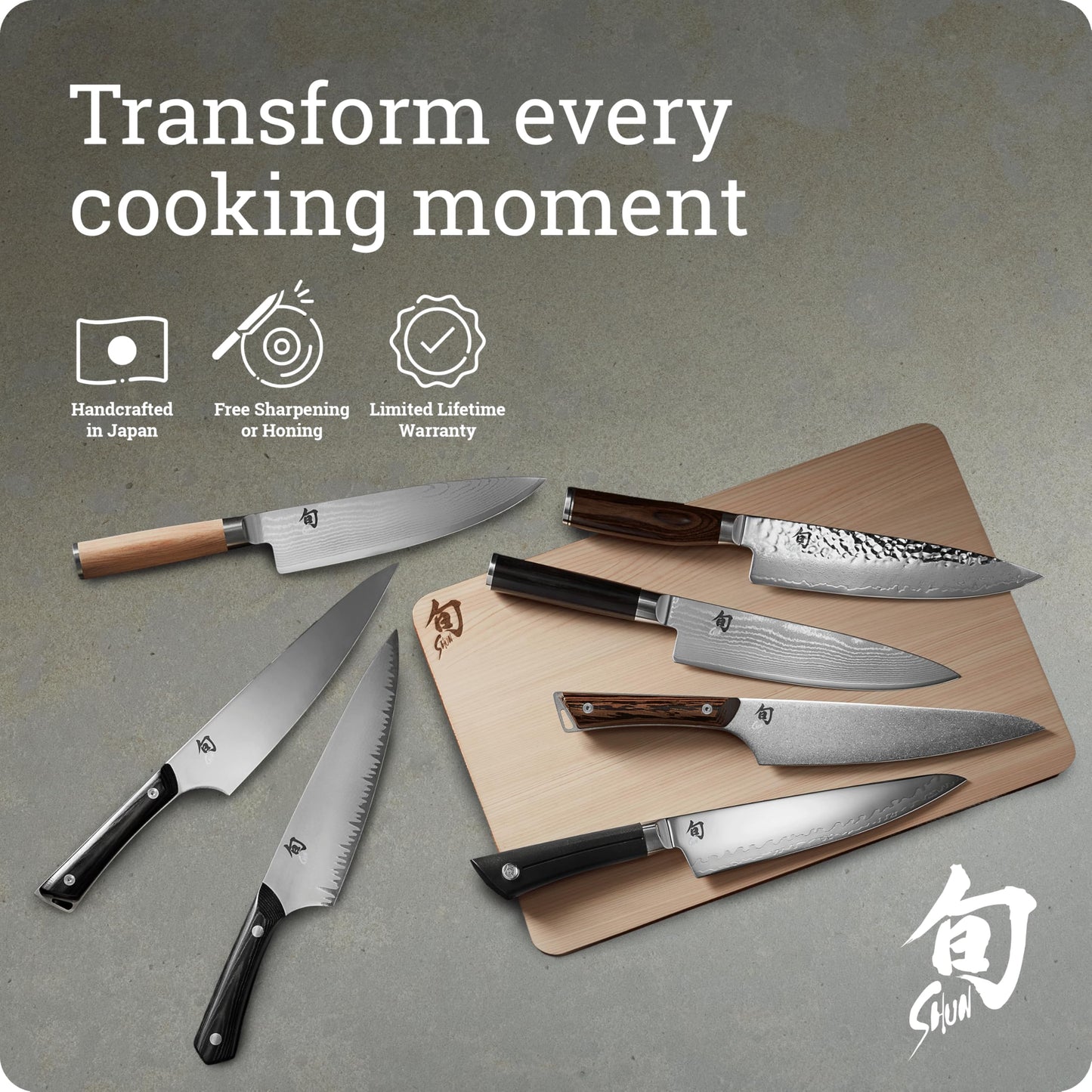 Shun Shiranami 6 Piece Knife Block Set