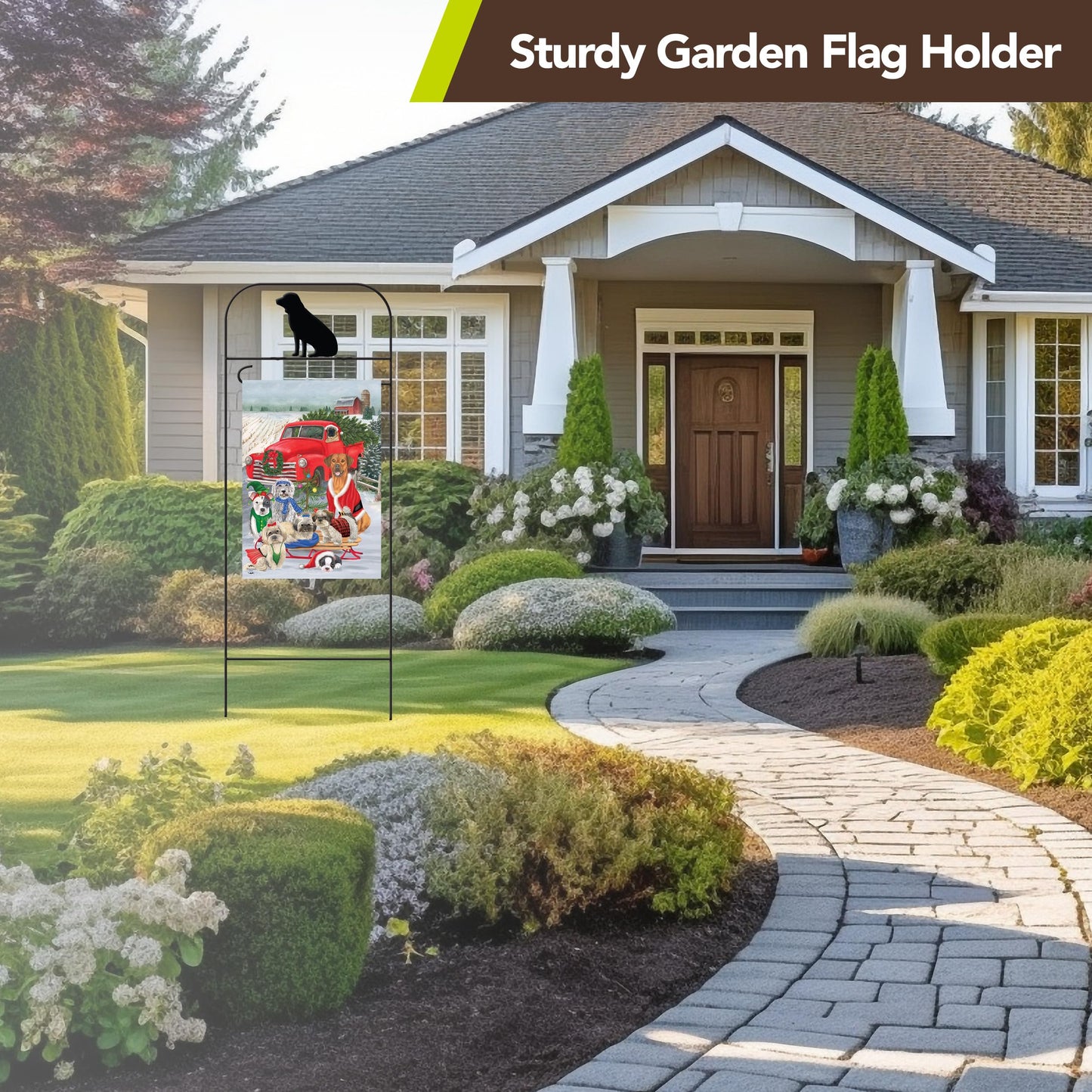 Briarwood Lane Wrought Iron Dog Garden Flag Arbor