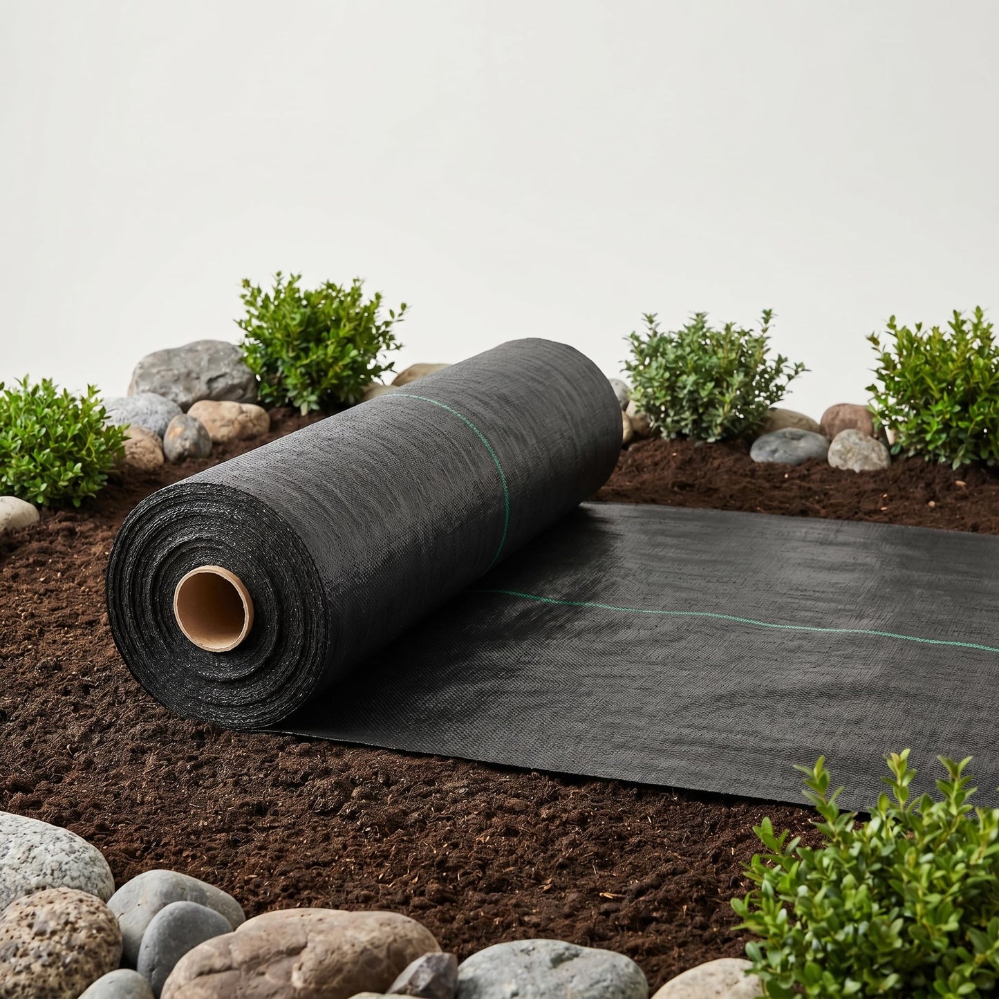 Suwimut 1.3FT x 250FT Weed Barrier Landscape Fabric, Heavy Duty Garden Cloth Ground Cover, Weed Block Gardening Mat Woven Geotextile Fabric for Garden, Yard, Pathway, Driveway, Road, Vegetable Patch