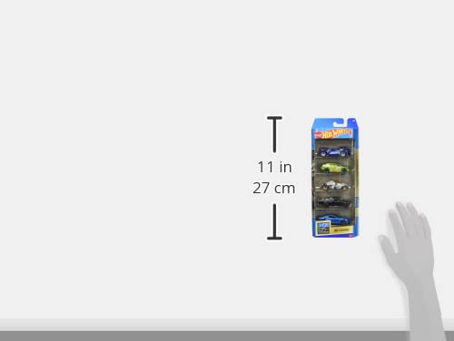 Hot Wheels Toy Cars or Trucks 5-Pack Bundle, 3-Themed Sets of 5 1:64 Scale Die-Cast Vehicles for Kids & Collectors, 15 Total (Styles May Vary)