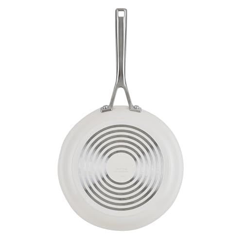 KitchenAid Hard Anodized Ceramic Induction Nonstick Pots and Pans with Saucepans, Frying Pans, Stockpot, and Lids, Dishwasher Safe, 9 Piece Cookware Set with Stainless Steel Handles - Porcelain White