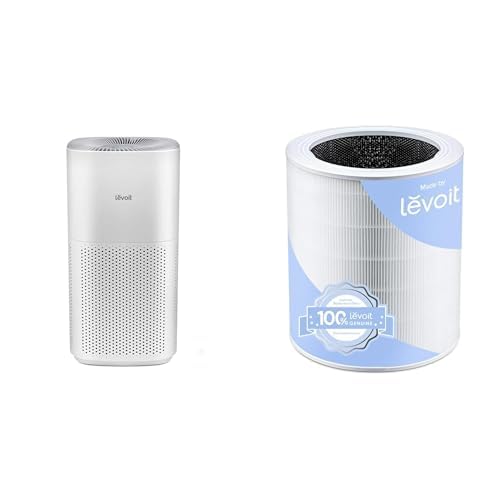 LEVOIT Core 600S-P Air Purifier and Genuine Replacement Filter, Supports HEPA Sleep Mode, White
