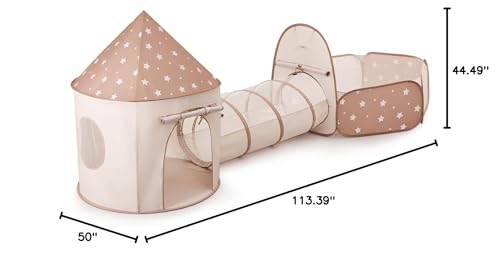 Sumbababy Kids Tent with Crawl Tunnel: Ball Pit for Toddlers - Ball Pit Tunnels for Young Children - Pop Up Baby and Toddler Tent for Indoor & Outdoor