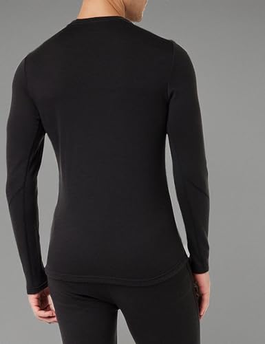 Helly-Hansen LIFA Merino Midweight Crew Base Layer for Men - Warm & Breathable, Ideal for Winter Sports & Outdoor Activities, 990 Black - 2XL