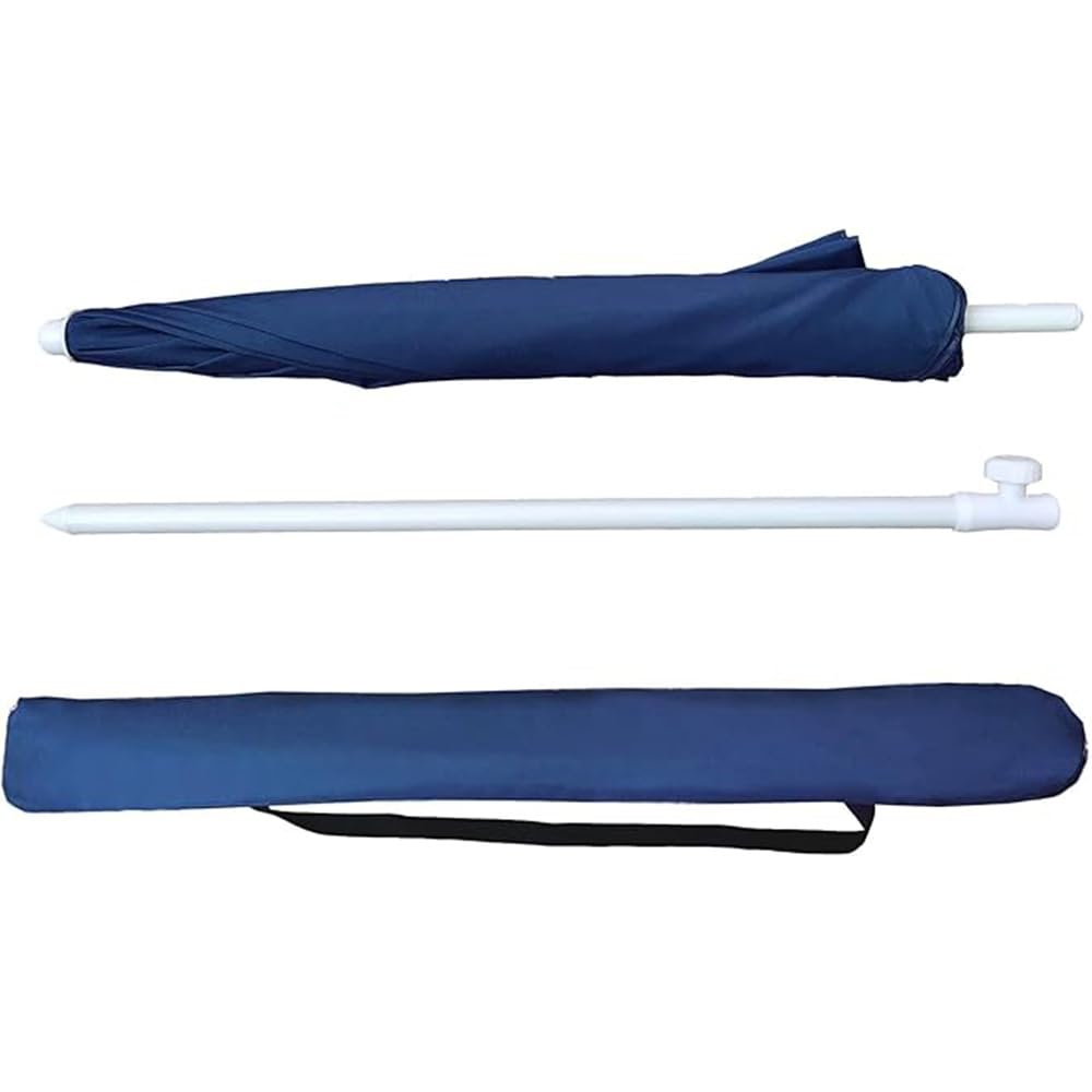 AMMSUN 6FT Portable Picnic Outdoor Canopy Sunshade Beach Umbrella with Tilt Function, Small Patio Umbrella - UPF 50+ protection Garden Umbrella 6' Navy Blue Patio Umbrella