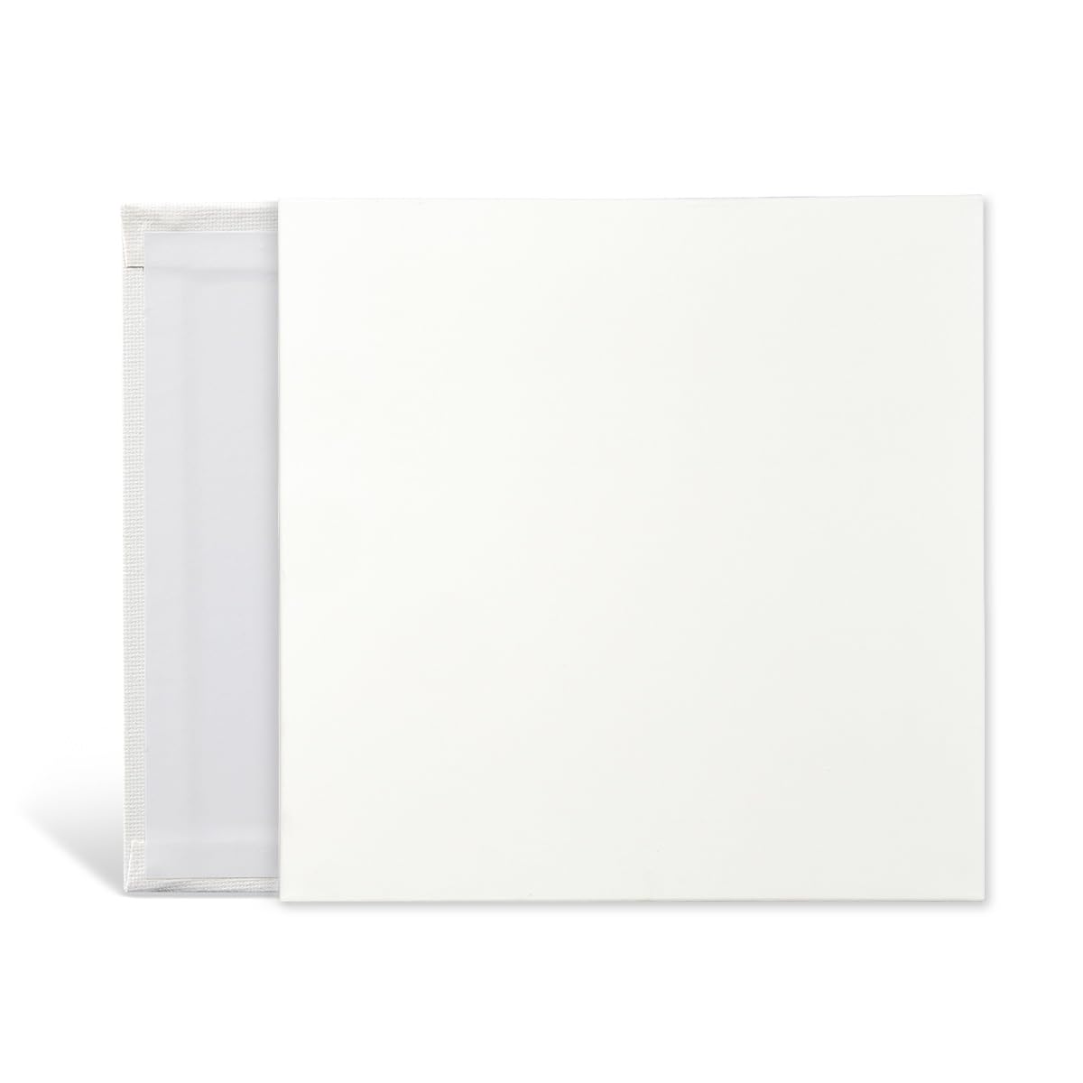 KINGART White 8" x 8" Artist Canvas Boards, Value Pack of 14 Square Panels, Gesso Primed - 100% Cotton, Art Supplies for Oil and Acrylic Painting