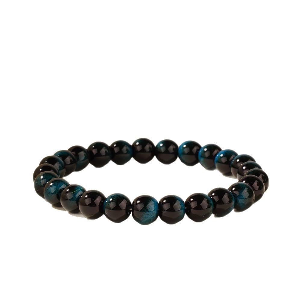 WEFRIN Evil Eye with Hematite Black Obsidian Tiger Eye Stone Triple Protection Bracelets for Men Women, Crystal Healing Stone Bracelet Bring Luck Prosperity and Happiness Jewelry (I-8mm(i))