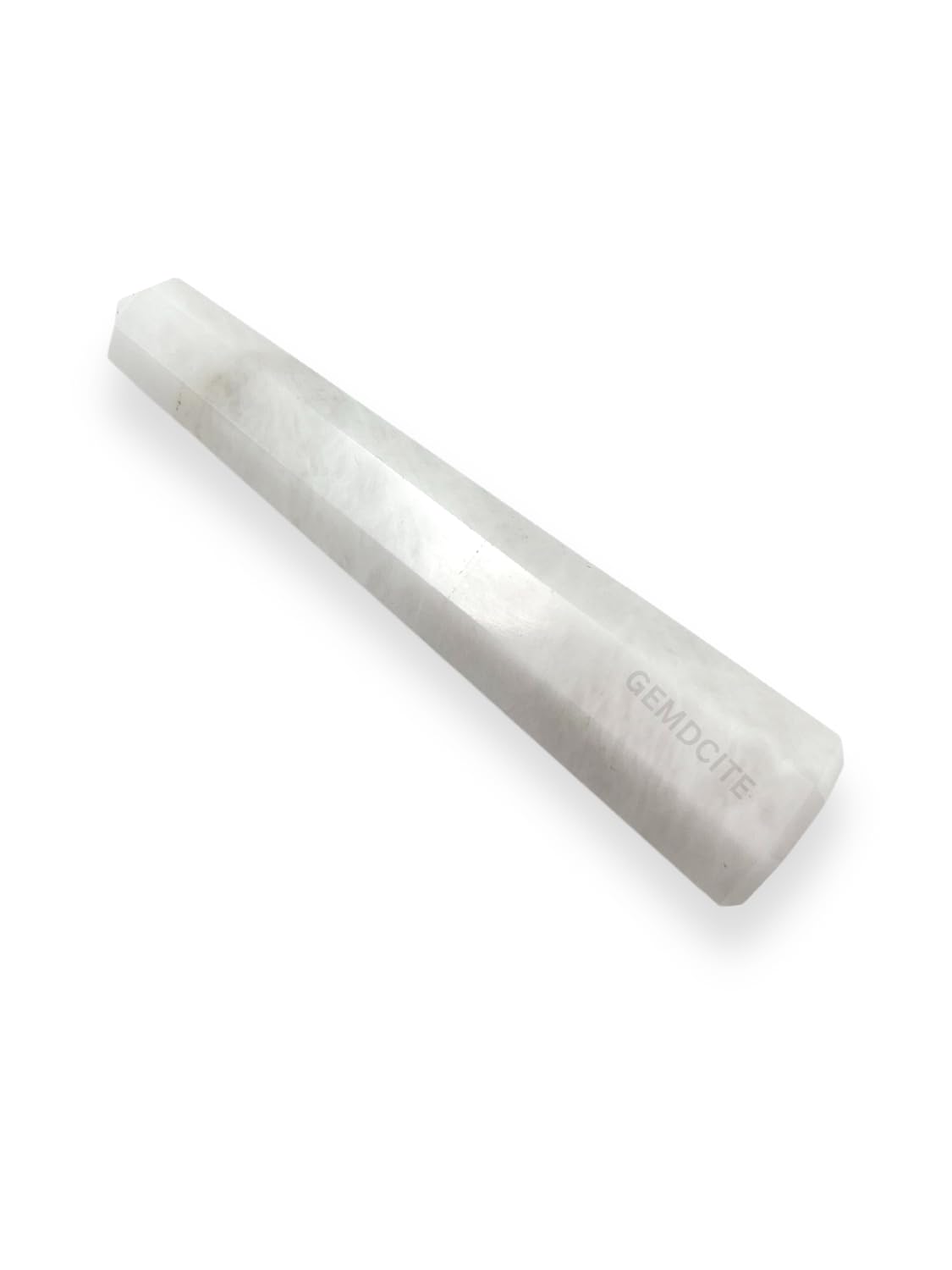 WholesaleGemShop 3 Inch (70 mm) Gemstones Snow Quartz Obelisk Tower Jumbo Facet Aura Rock Crystal Natural Polished Earth Wand Spirit