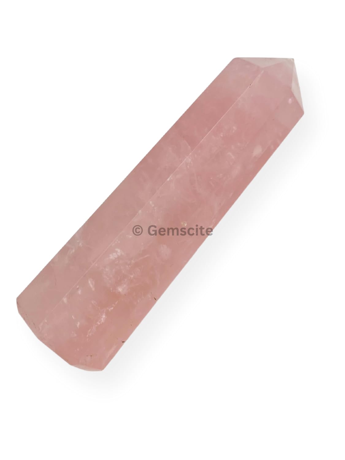 WholesaleGemShop 3 Inch (70 mm) Rose Quartz Gemstones Obelisk Tower Jumbo Facet Aura Rock Crystal Natural Polished Earth Wand Spirit