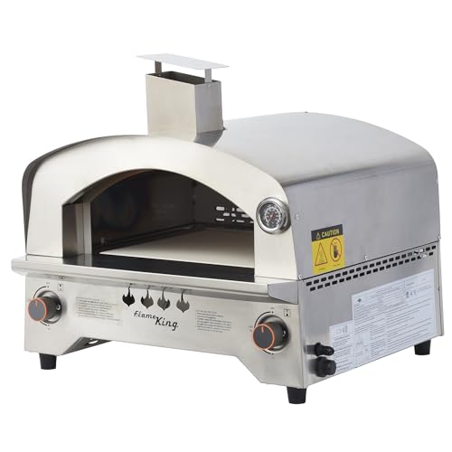Flame King Propane Gas Pizza & Food Outdoor Oven for Camping, Backyard, Tailgating