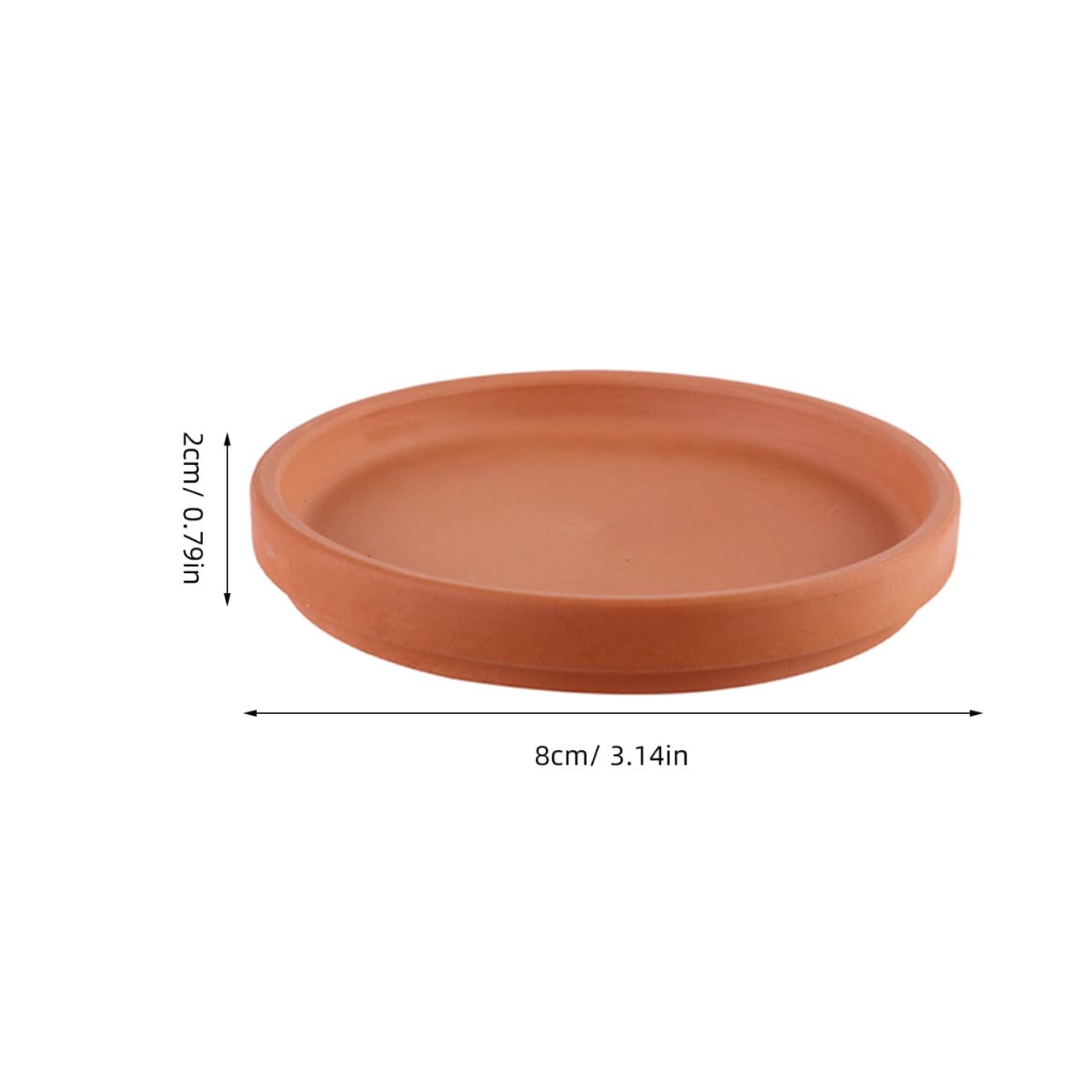 DECHOUS 5Pcs Terracotta Plant Saucer Pots Tray - 3.14 Inch Round Planter Saucers Small Plant Pot Clay Trays for Indoor Outdoor Gardening