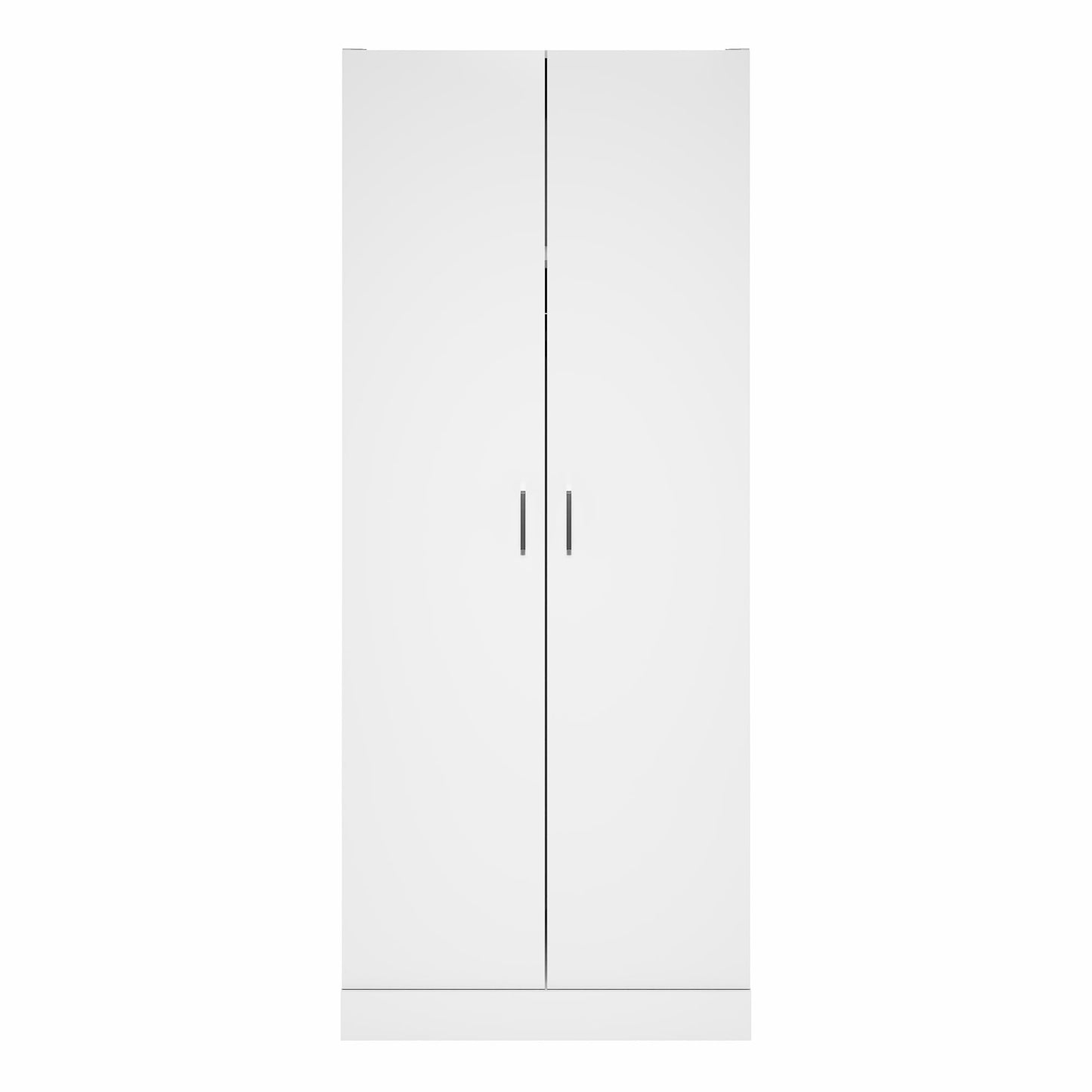 Furinno Robin Wardrobe Cabinet with Hanging Rod, Closet Organizers and Storage, for Wardrobe, Bedroom, Living Room, Entryway, White