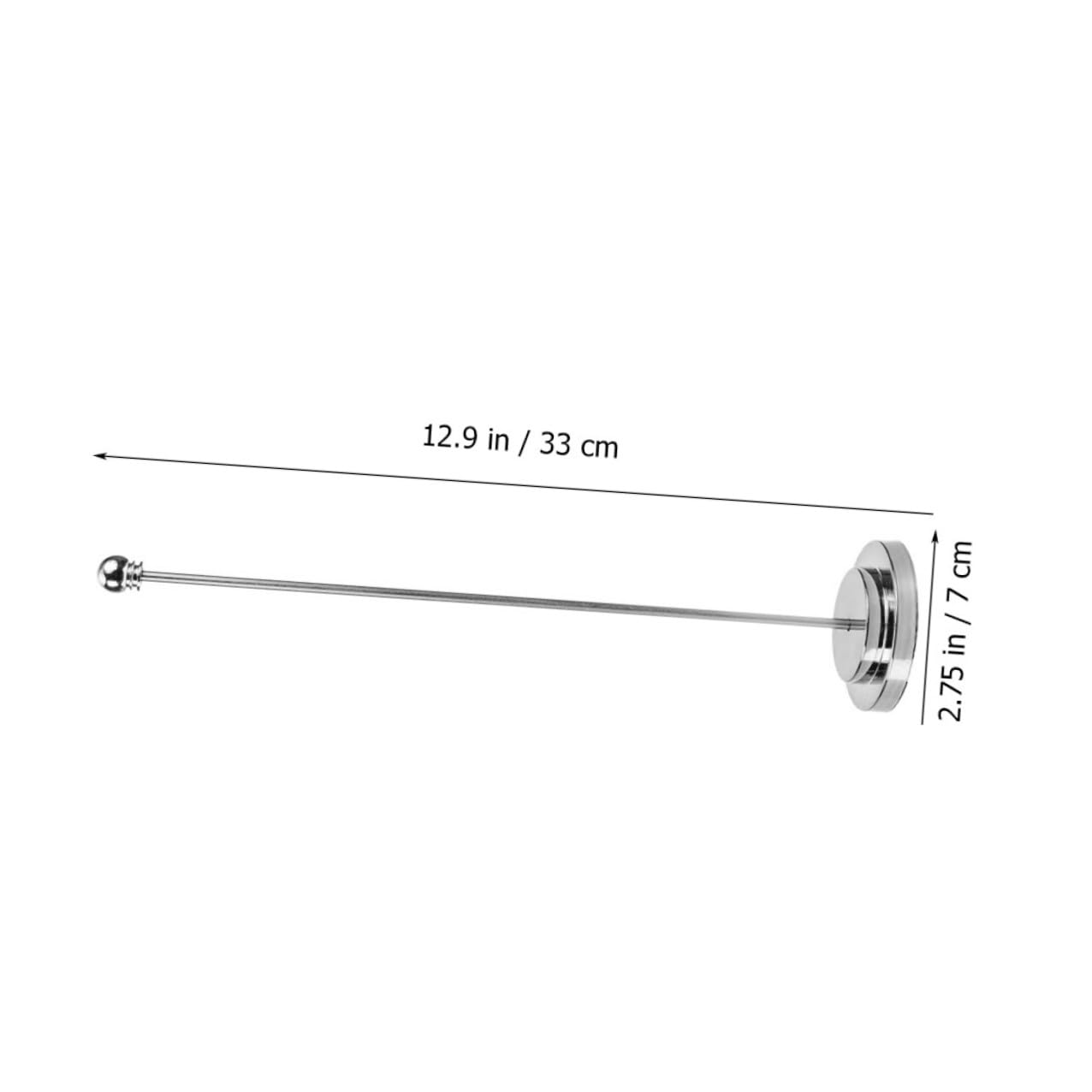 VANZACK 2Pcs Silver Desk Flag Holder Table Banner Stand Stainless Steel Pole with Plastic Base for Office Prom Party Signs 12.99In
