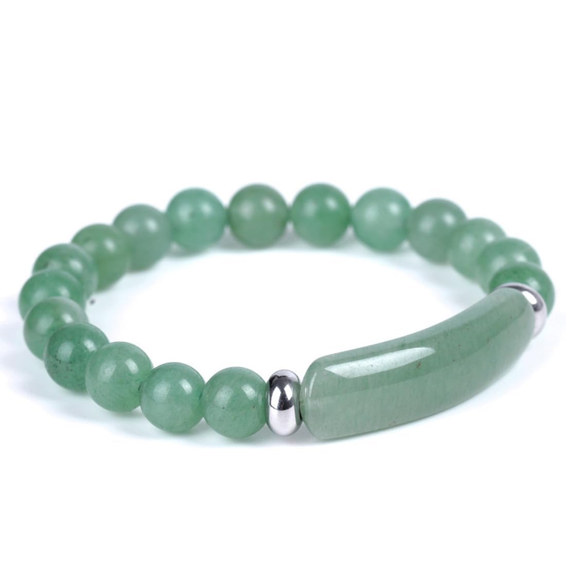 HAIXIAN Unisex Dongling Jade Natural Gemstone Bracelet, Elastic Adjustable Quartz Crystal Gemstone Bracelet Jewelry for Men Women (A1_Dongling Jade)