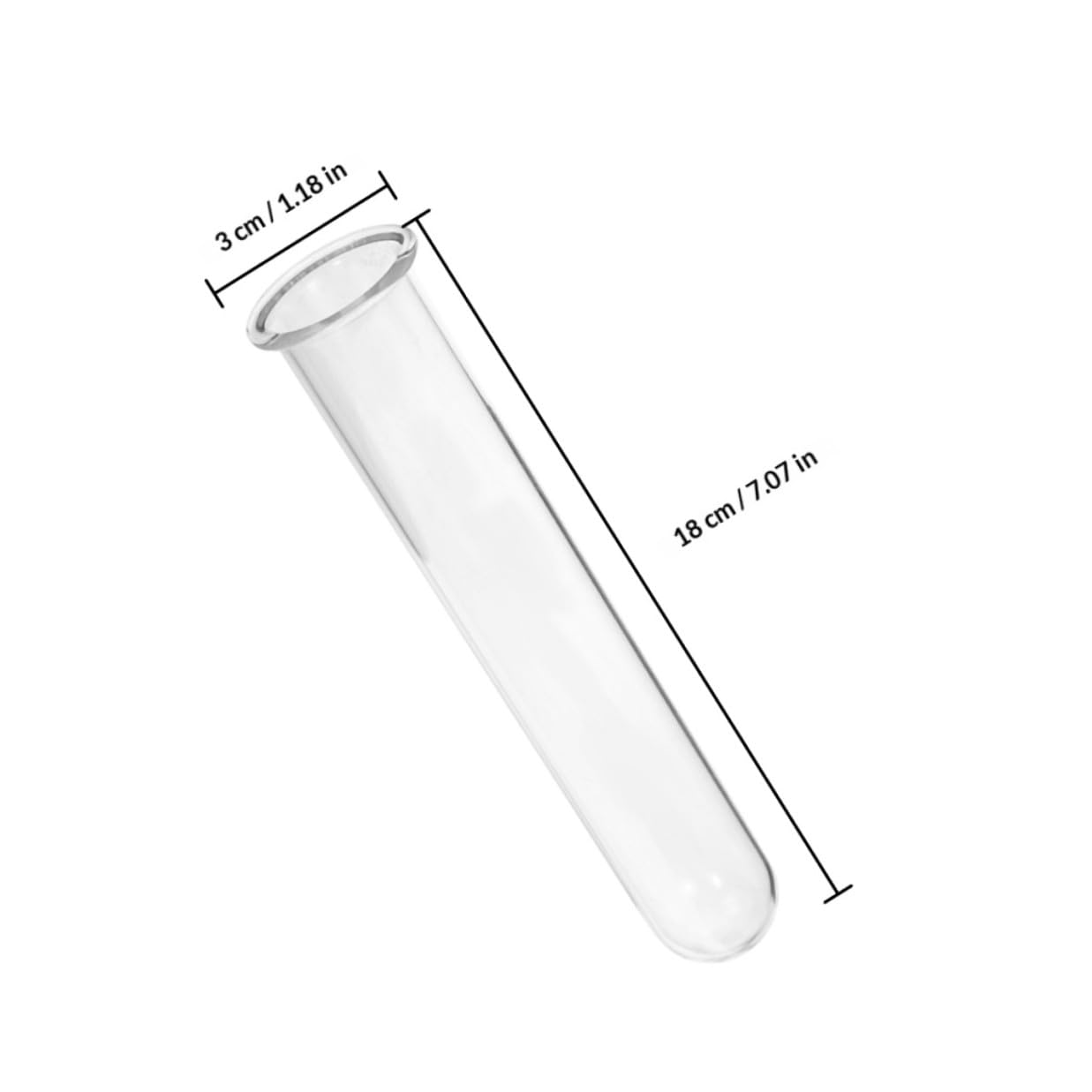 MUCKLILY Glass Test Tube Vases for Plant Propagation 2.5x18cm Small Hydroponic Flower Tubes Glass Planter Terrariums for Home and Office Desktop 4pcs Set