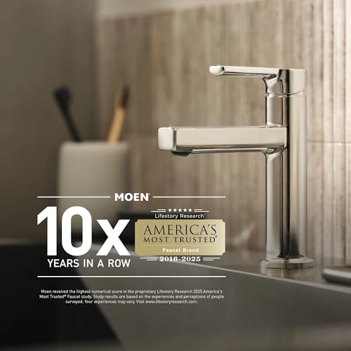 Moen Sleek Brushed Gold Motionsense Wave Sensor Touchless Kitchen Faucet, One-Handle Modern Kitchen Sink Faucet with Pulldown Sprayer Featuring Power Clean, 7864EWBG