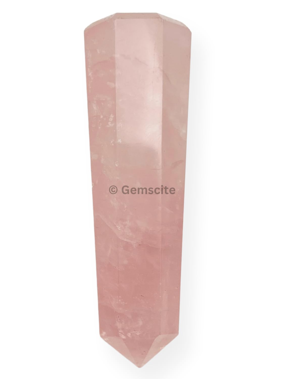 WholesaleGemShop 3 Inch (70 mm) Rose Quartz Gemstones Obelisk Tower Jumbo Facet Aura Rock Crystal Natural Polished Earth Wand Spirit