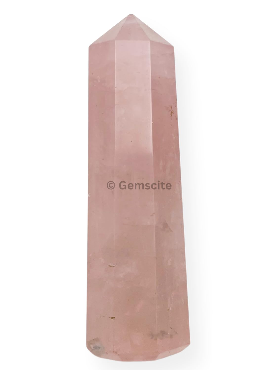 WholesaleGemShop 3 Inch (70 mm) Rose Quartz Gemstones Obelisk Tower Jumbo Facet Aura Rock Crystal Natural Polished Earth Wand Spirit