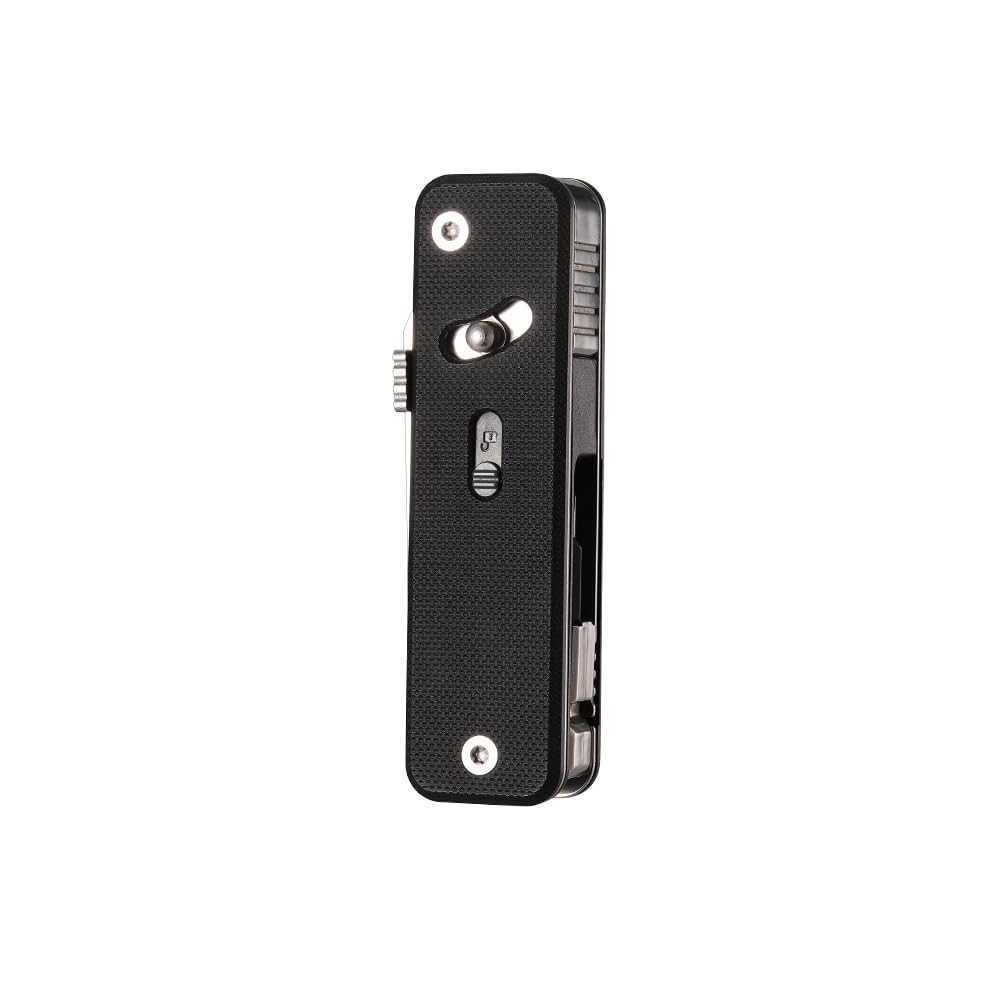ROXON S503G 9 in 1 Mini Multi Tool EDC Pocket Knife Multitool with G10 Handle,Scissors,Screwdriver,Threader,Awl, Flat Screwdriver,Ruler,Tweezers for Outdoors Fishing Camping,Gifts for Men