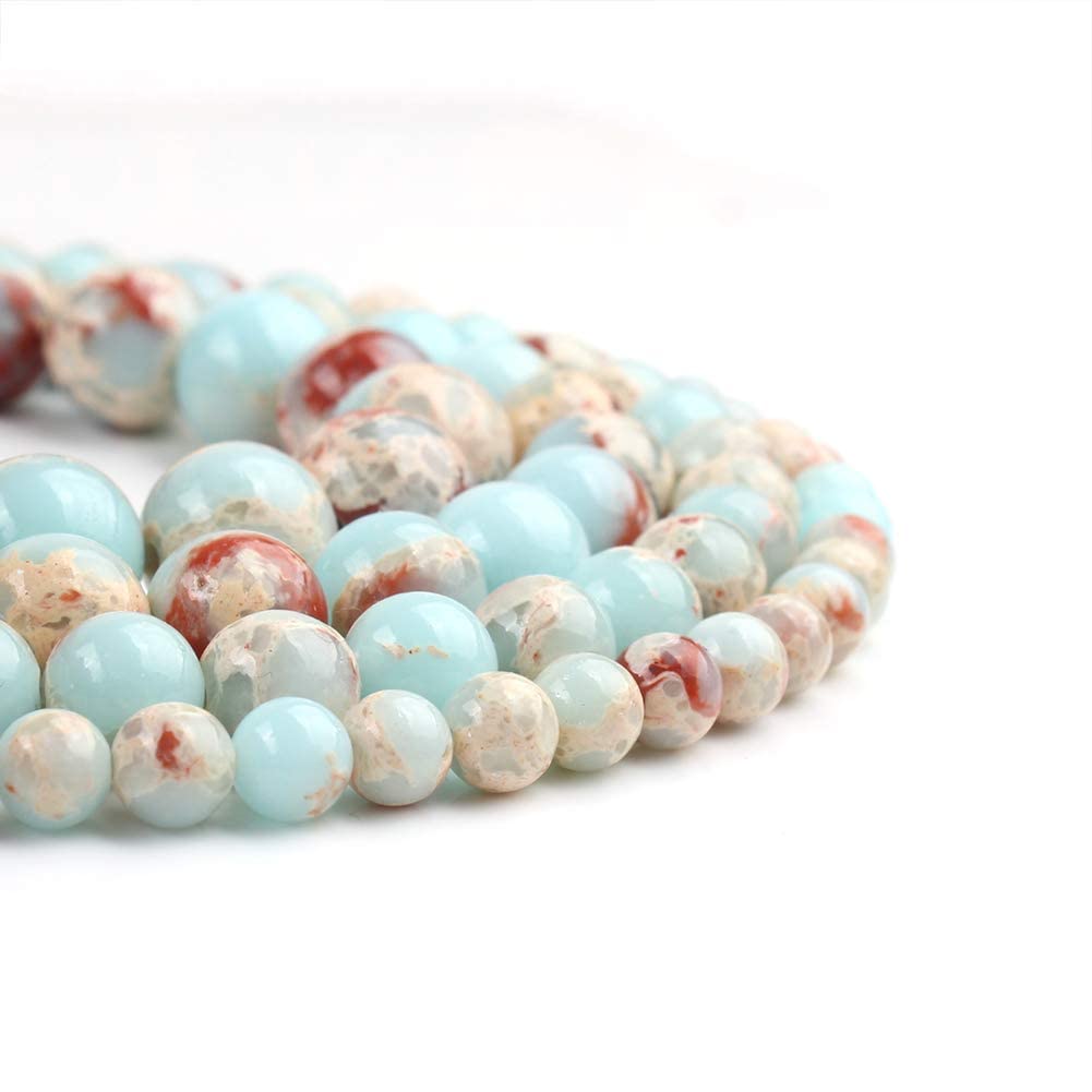35pcs 10mm Snakeskin Imperial Beads Natural Gemstone Beads Round Loose Beads for Jewelry Making