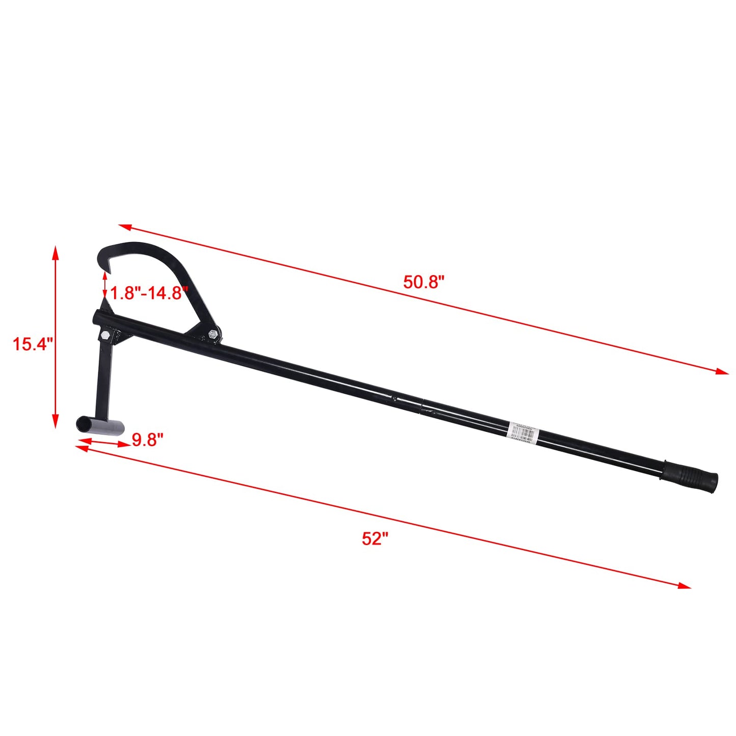 48" Heavy-Duty Steel TimberJack Log Lifter - Triple Thick, Rustproof, High Carbon Steel Double Hook - Ideal for Elevating, Rolling, Repositioning Logs - Suitable for Log Saws, Chainsaws, Hand Saws