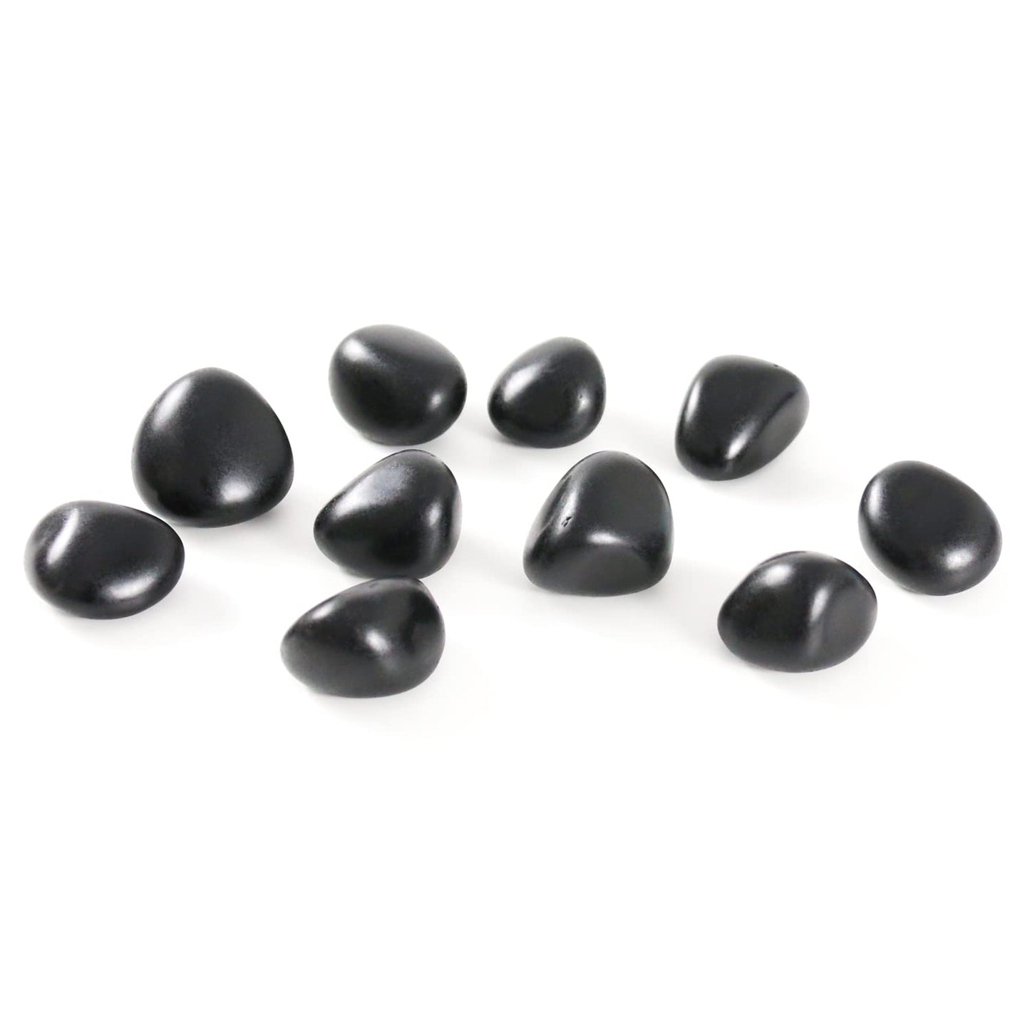 Namzi Natural Black Obsidian Crystal Stone, Black Stones Bulk, Crystals and Healing Stones, Tumbled Polished Stones for Decoration, Wicca, Reiki, Witchcraft Supplies, Chakra and Energy(10 Pcs)