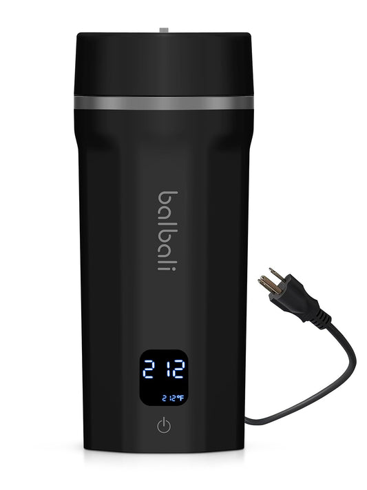 balbali 18.6oz Portable Kettle for Travel 100-250V Dual Voltage for International/Global/Europe - 6 Preset Travel Electric Kettle Hot Water Boiler/Heater/Warmer/Tea Maker - Black