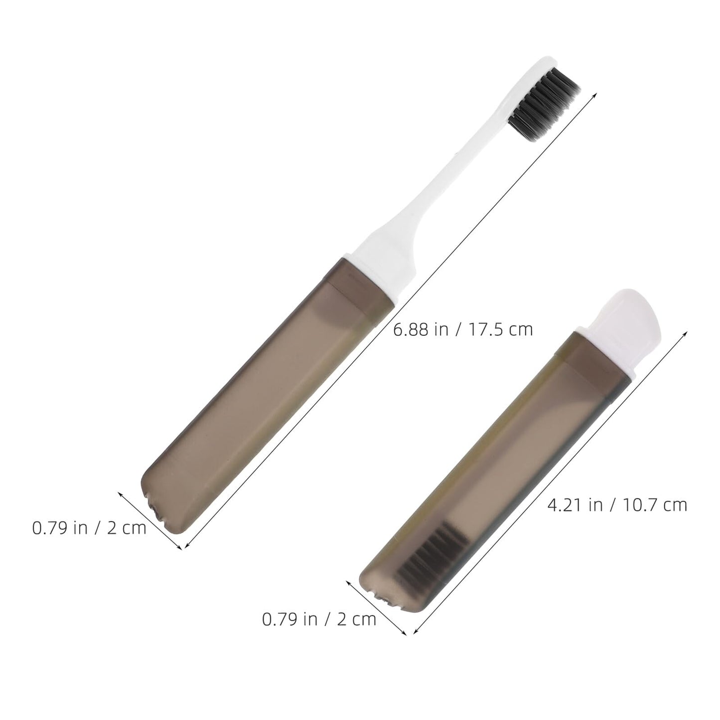 HIAKDOFT Portable Folding Toothbrush Set 5pcs with Soft Bristles Compact Travel Size Toothbrush Kit for Business Trips Hotel Use and Daily Household Oral Care