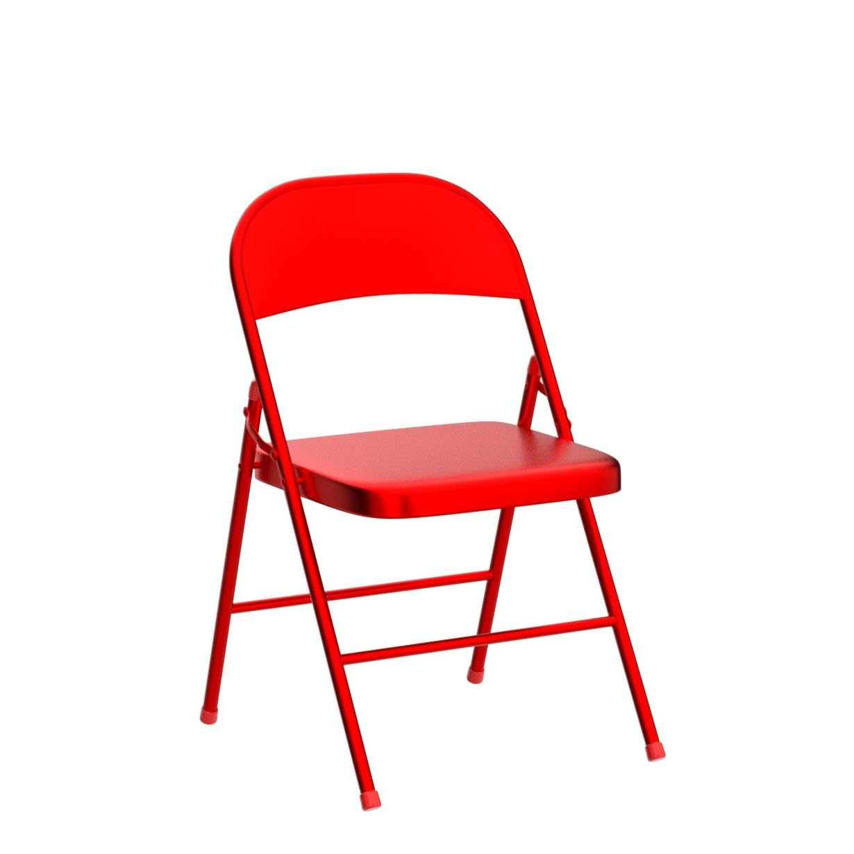 VECELO Metal Folding Chairs 4 Pack, Double Hinged Steel Frame Easy Foldable&Stackable for Office Kitchen Dinning Wedding Patio and Garden