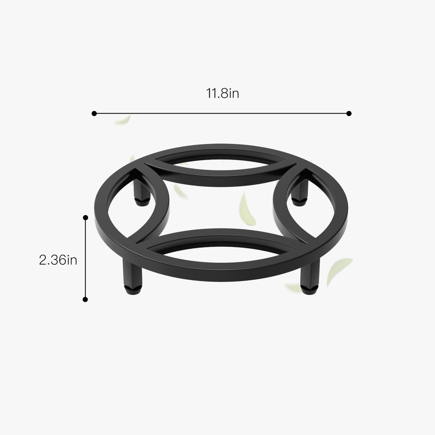 Zhongma 2 Pack 11.8" Fully Assembled Sturdy Potted Plant Stand Flower Pot Holder Heavy Duty Construction, Low Plant Stand for Home Indoor and Outdoor, Sturdy plant riser and saucer without Installation Required