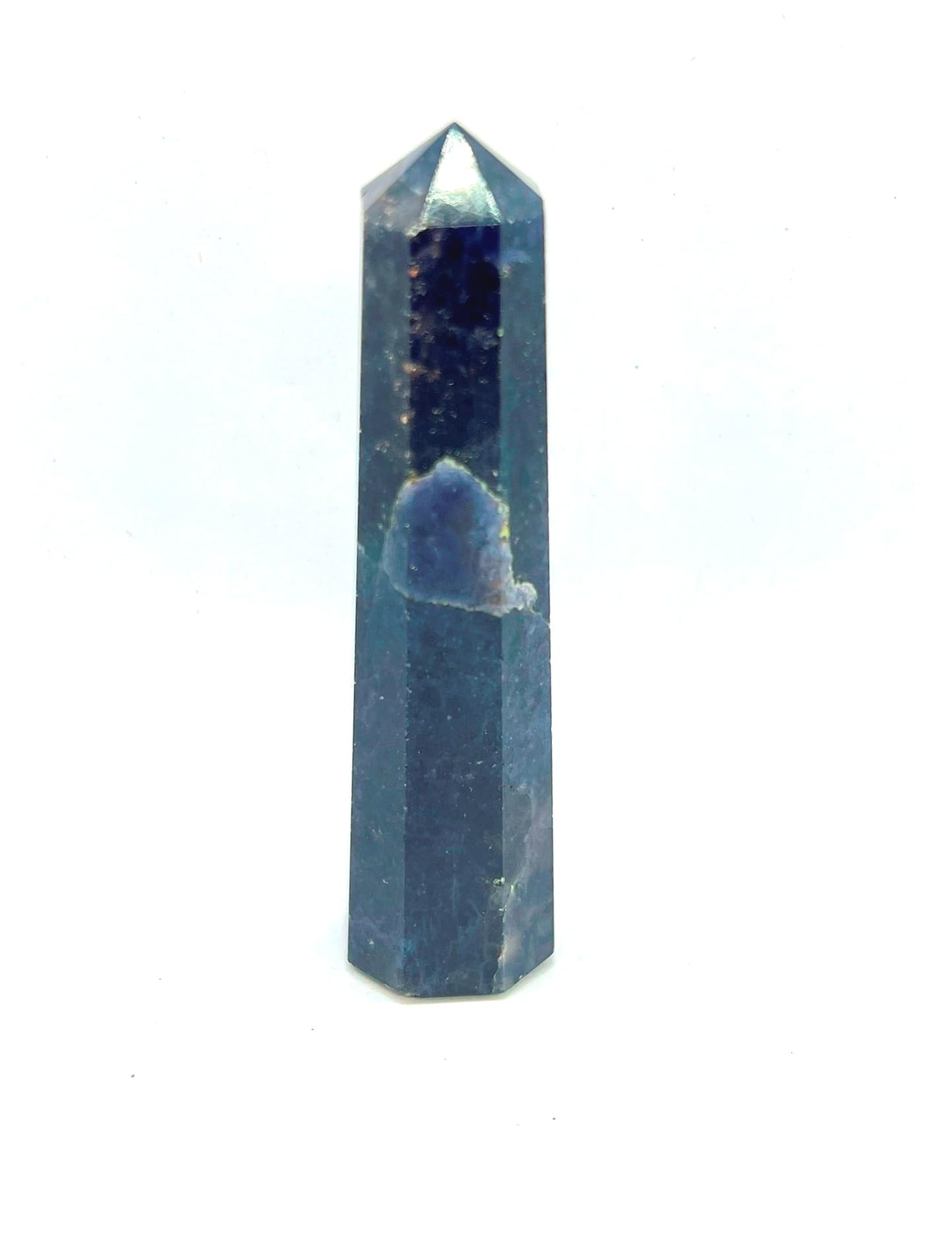 WholesaleGemShop 3 Inch (70 mm) Gemstones IOLITE Obelisk Tower Jumbo Facet Aura Rock Crystal Natural Polished Earth Wand Spirit