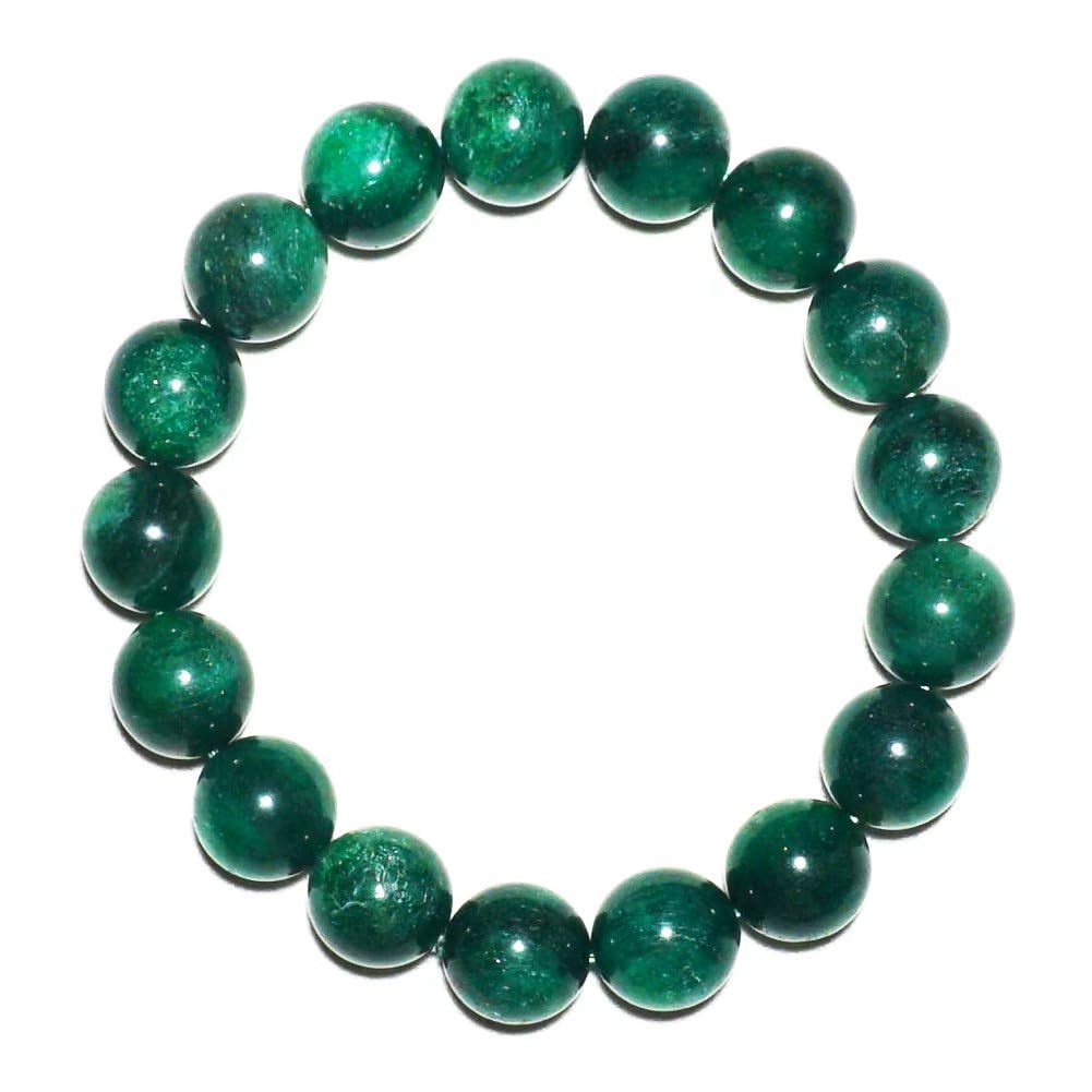 TaHLga 12MM Emerald Bracelet for Unisex | Fits for about 7.5" Wrist | Birthstone of May | Heart Chakra Green Crysta| Spritual Healing Valentines Gift for Friends and Familys on any Festival
