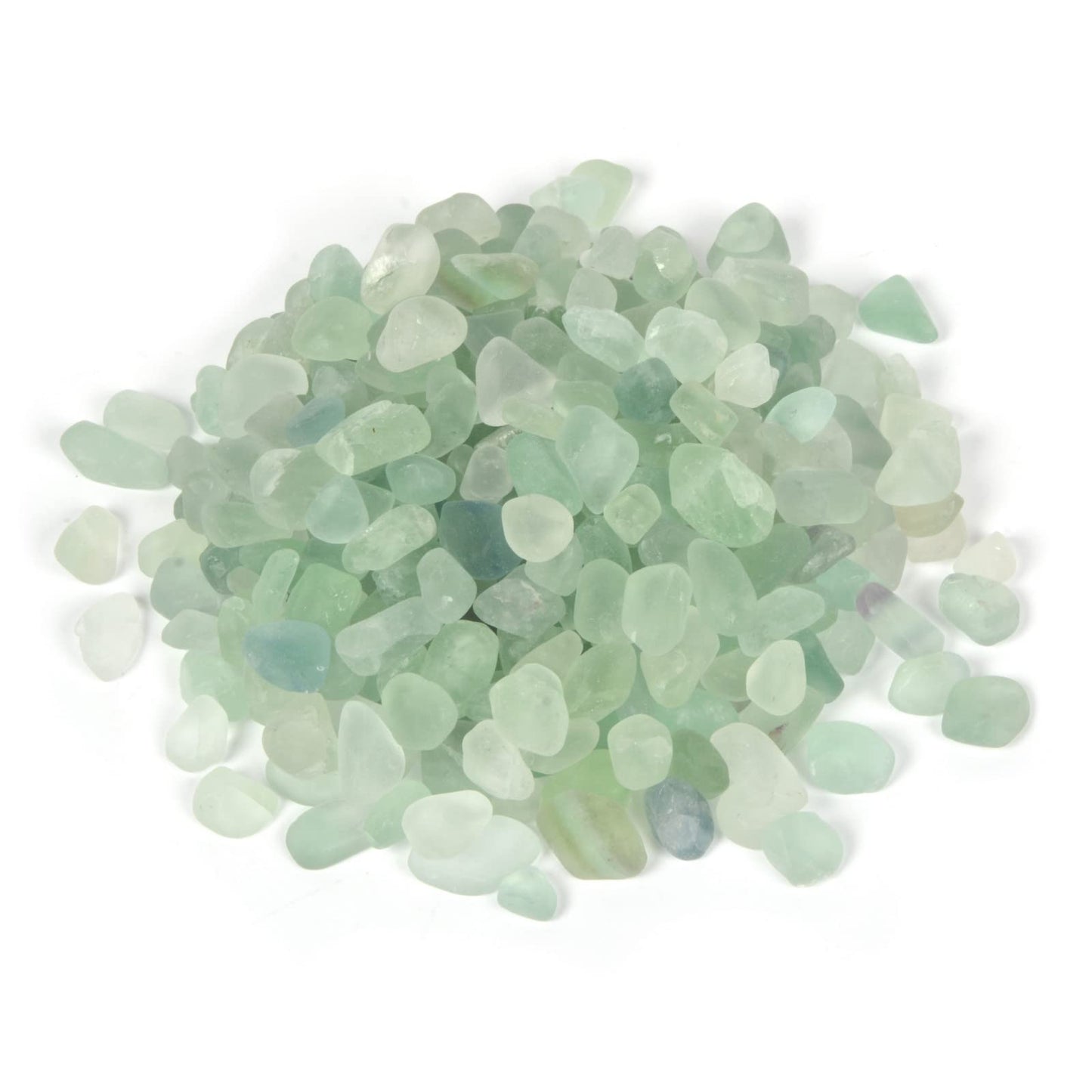 Natural Frosted Green Fluorite Polished Chips Crushed Tumbled Stone Crystal Healing Embellishments 100 grams