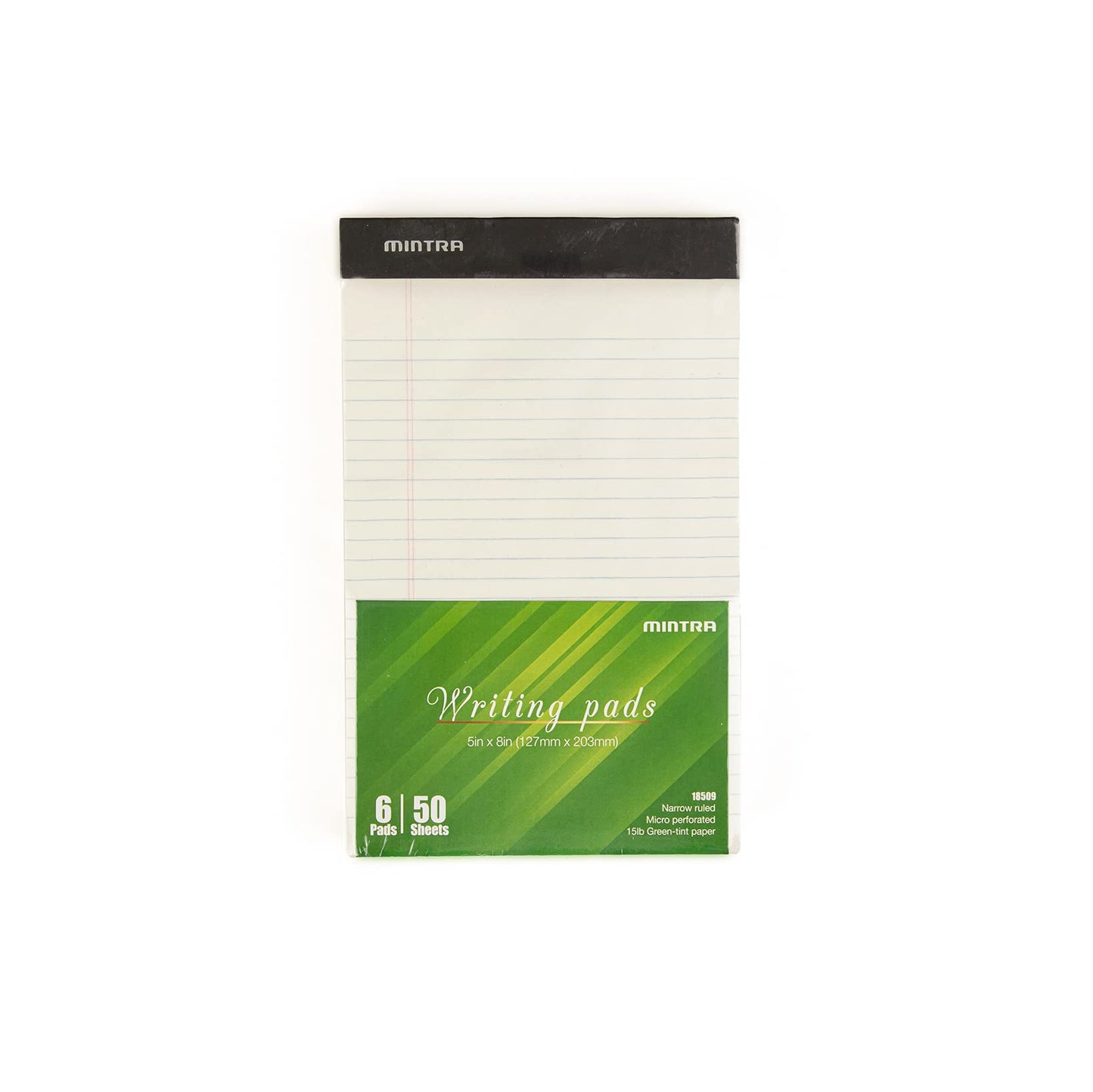 Mintra Legal Pad Bundle – 6 Pack 8.5"x11" Canary Yellow Narrow Ruled Legal Pads + 6 Pack 5"x8" Green Narrow Ruled Legal Pads, Micro-Perforated Writing Pads for Office, School & Note Taking