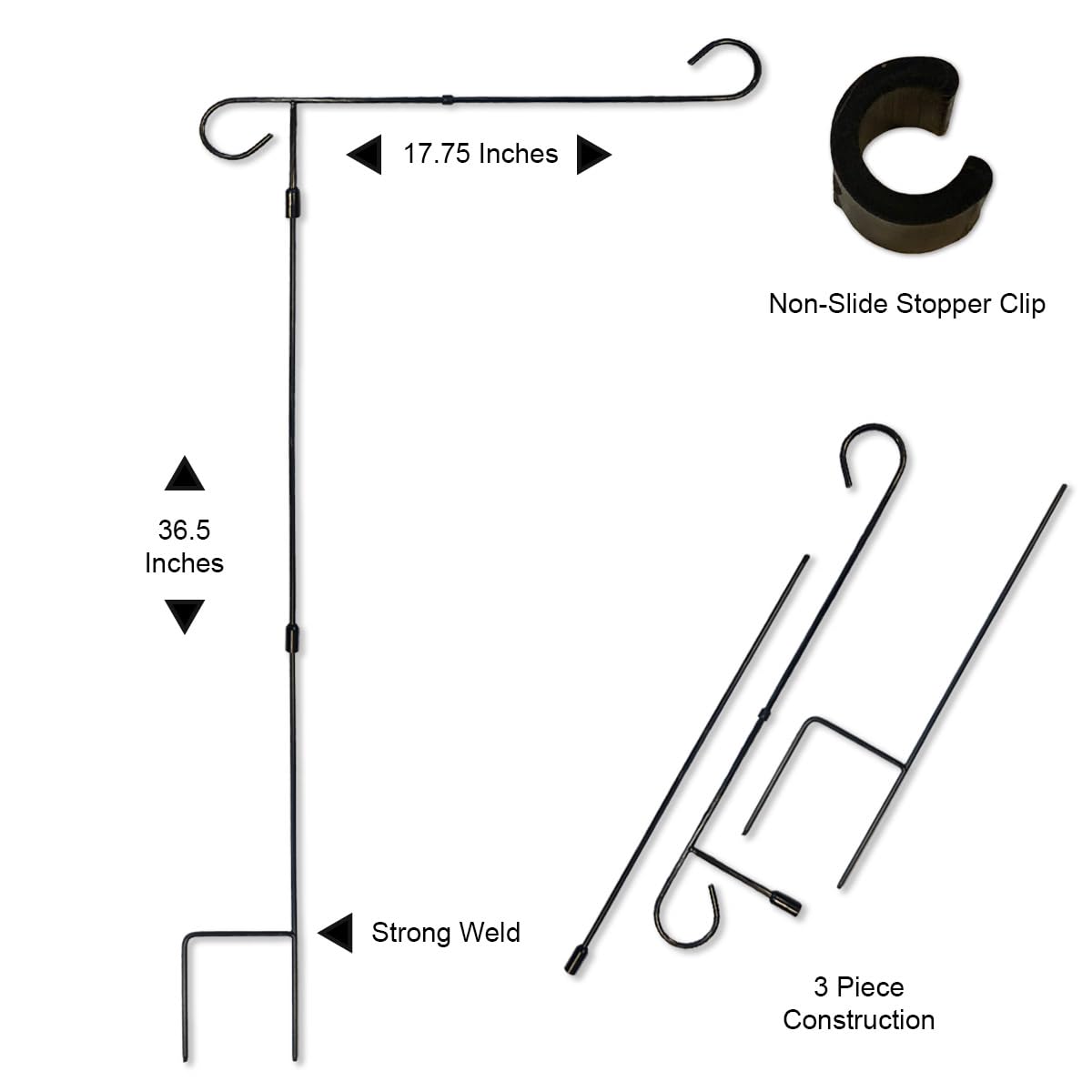 Phillies New Bell Garden Flag with Stand Holder Flagpole
