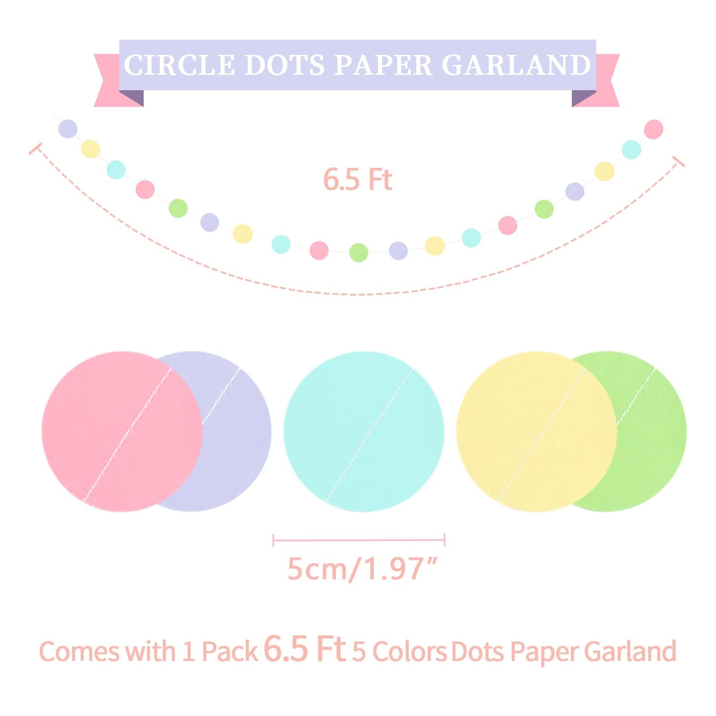 LITAUS Pastel Birthday Decorations Kit - 17-Piece Set with Pre-Strung Happy Birthday Banner, Honeycomb Balls, Garland & Swirls | Macaron Theme Party Supplies for Women Girls Kids, Teens Adults