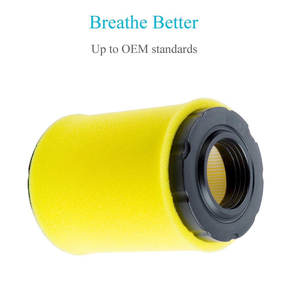 HOODELL 796031 Air Filter with Tune Up Kit, Compatible with 591334 492932 696854, John Deere D100 D110 D125 D130, Husqvarna YTH22V46, Lawn Mower Oil Filter