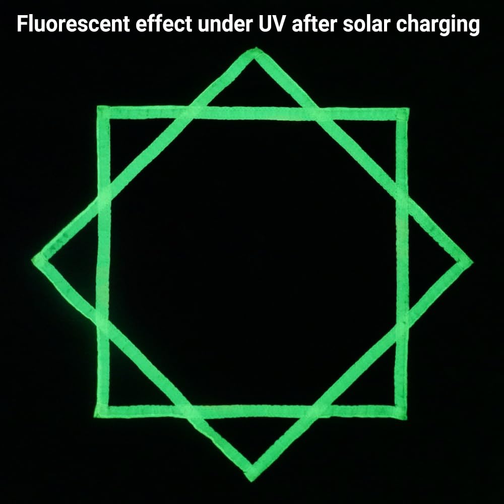 BVCY Flowsar UV Glow Flow Star Solar & Light Charging Juggling Toy Dual-Sided Print Easy for Beginners Red&Green (R06-style1)
